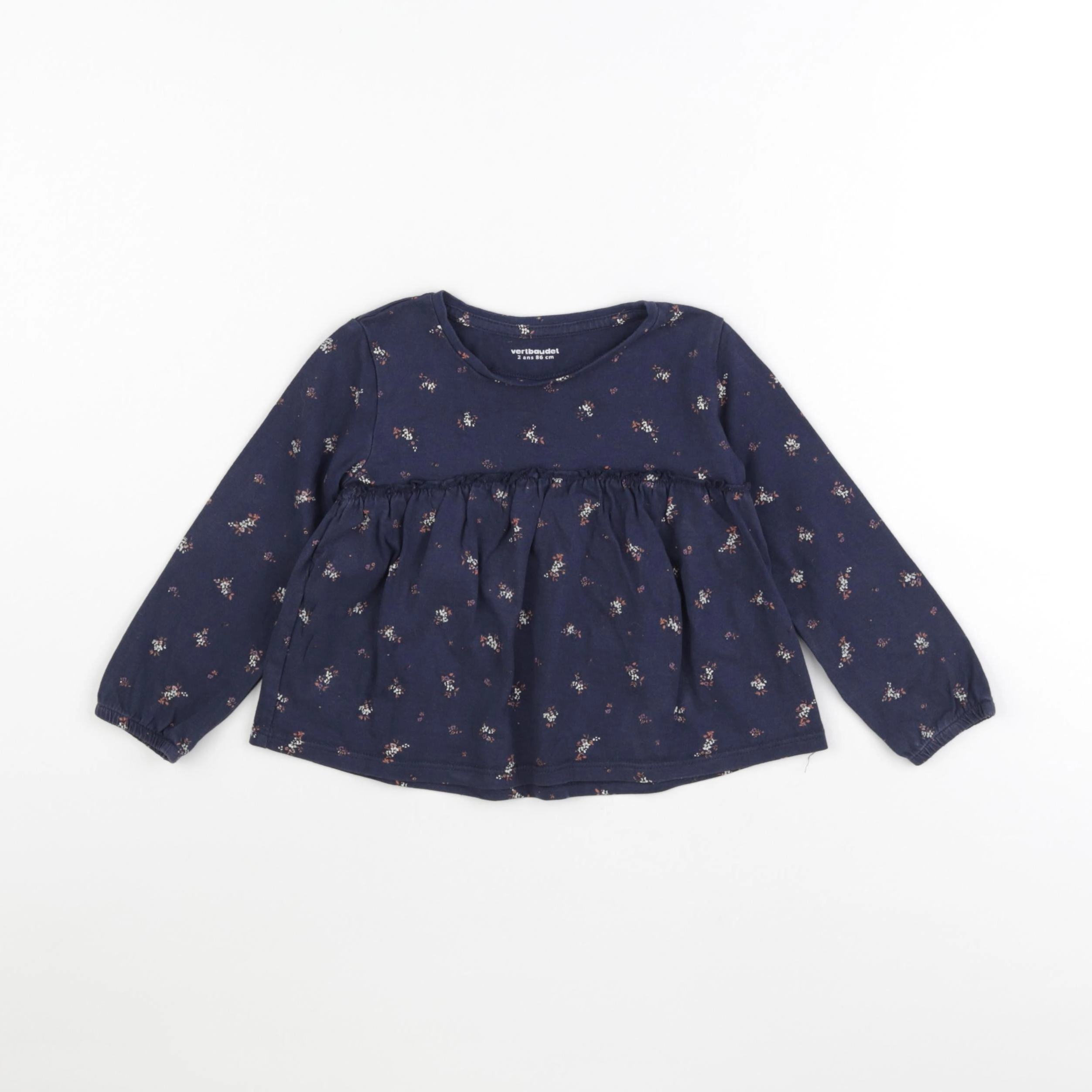 Vertbaudet - tee-shirt bleu - 2 ans