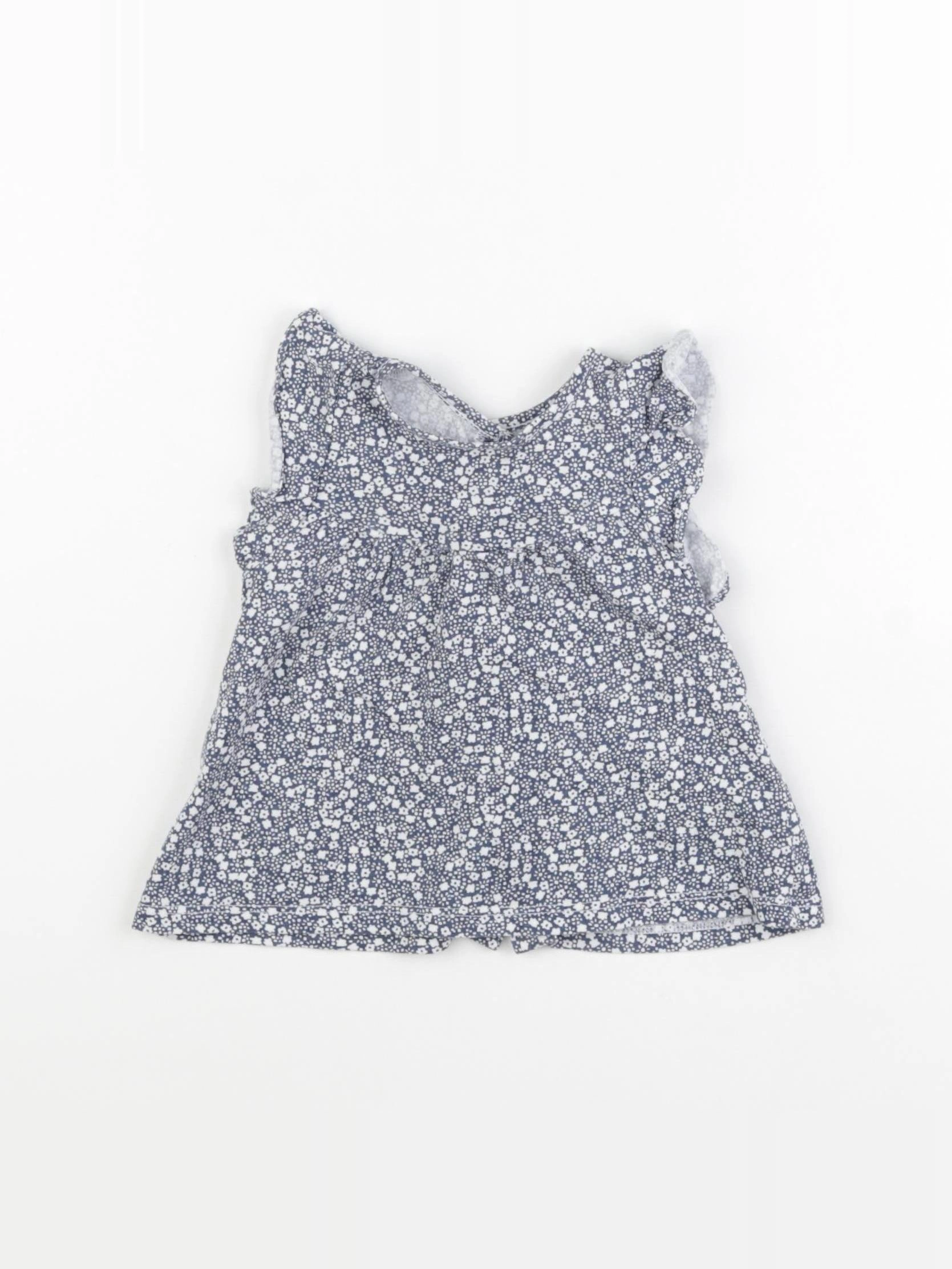 Vertbaudet - tee-shirt bleu - 9 mois
