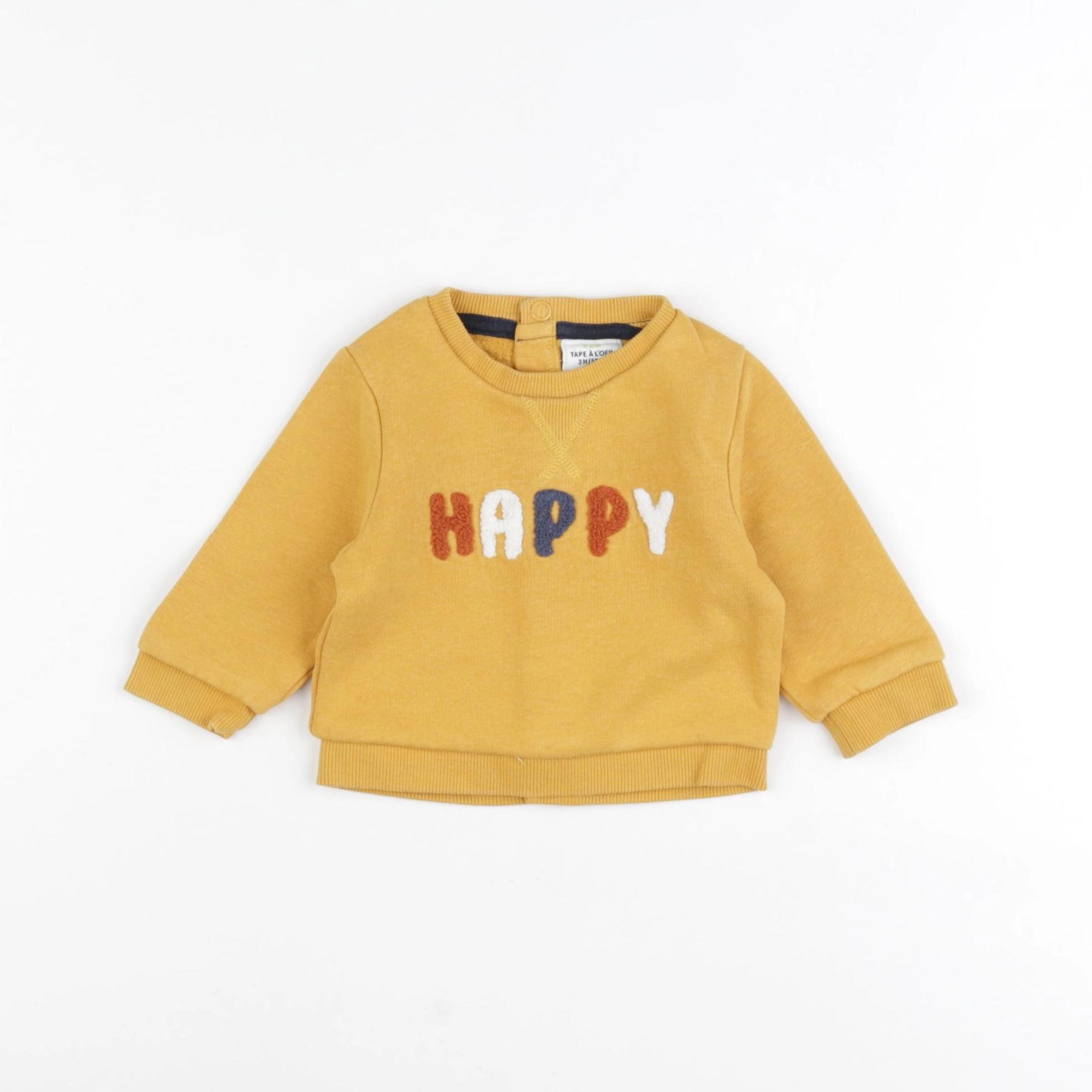 Tape à l'oeil - sweat jaune - 3 mois