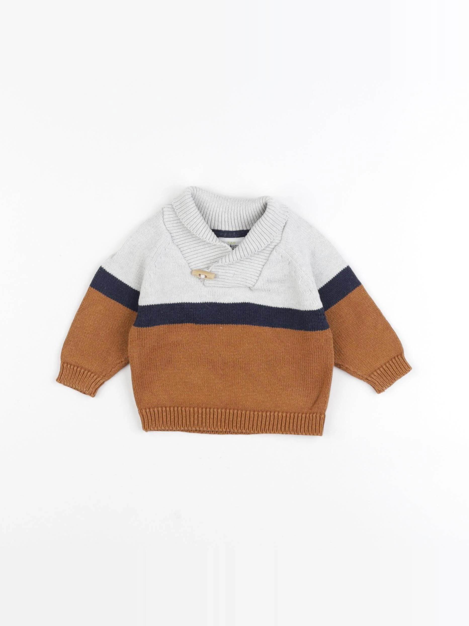 Tape à l'oeil - pull gris, marron - 3 mois