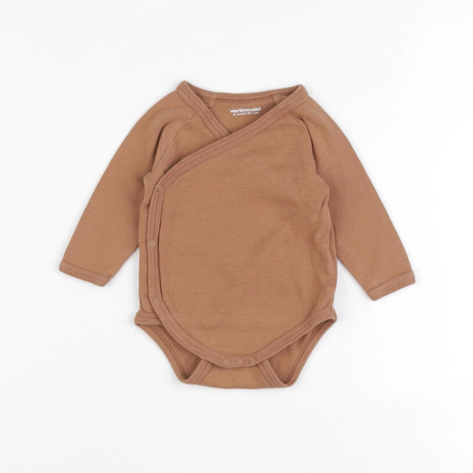 Vertbaudet - body marron - 6 mois