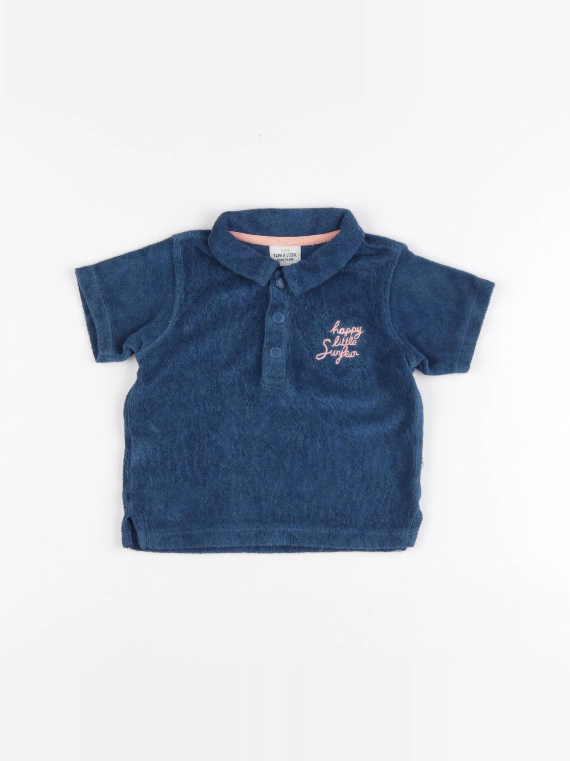 Tape à l'oeil - polo bleu - 12 mois