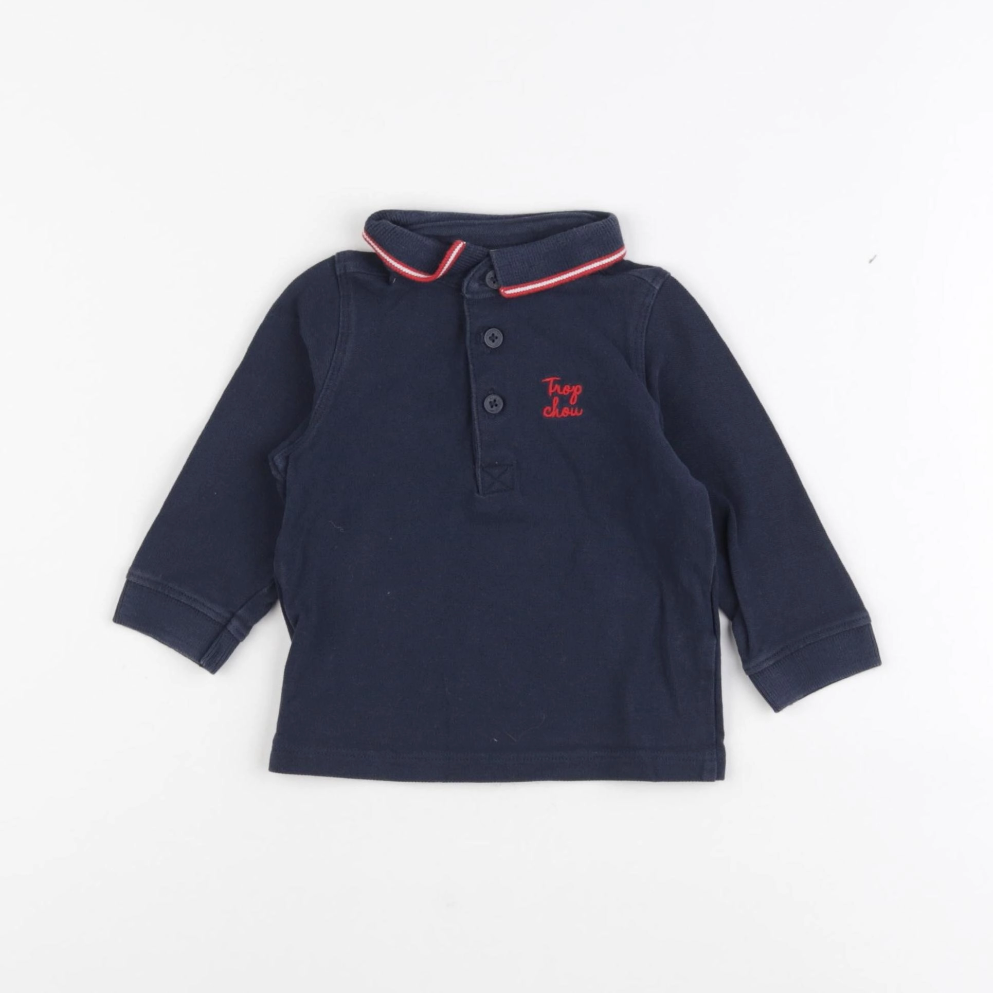 Tape à l'oeil - polo bleu - 9 mois