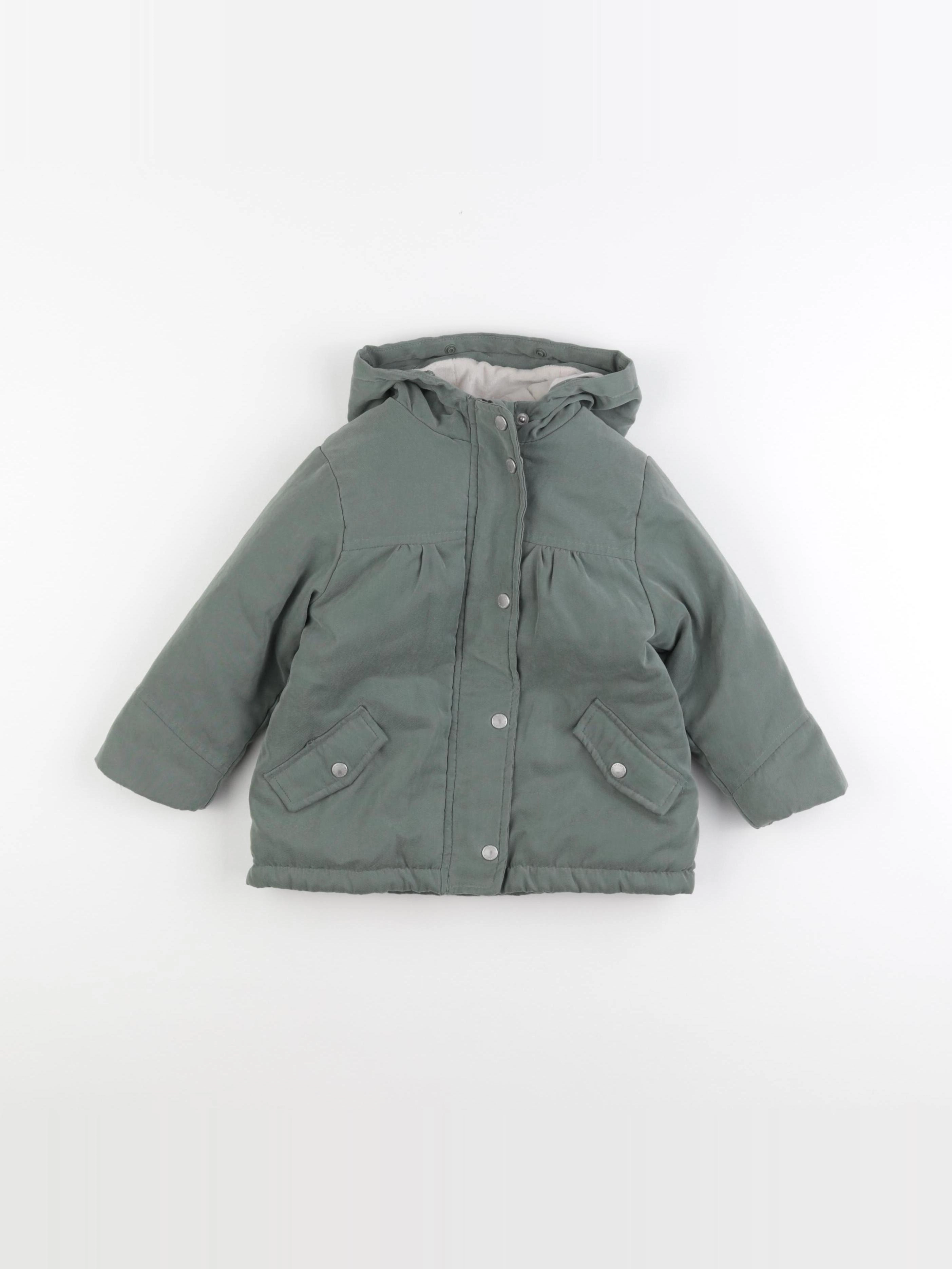 Vertbaudet - manteau vert - 2 ans