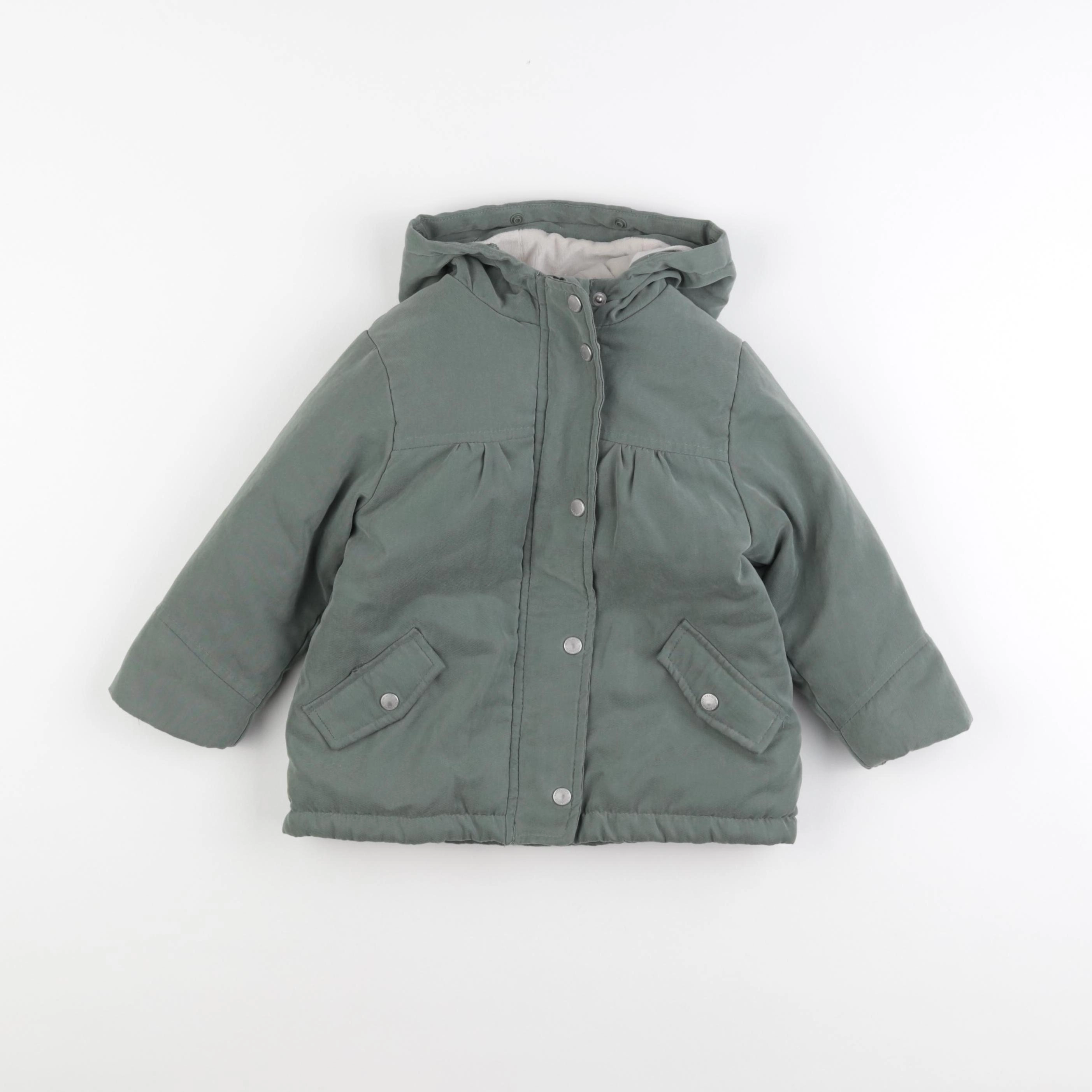 Vertbaudet - manteau vert - 2 ans