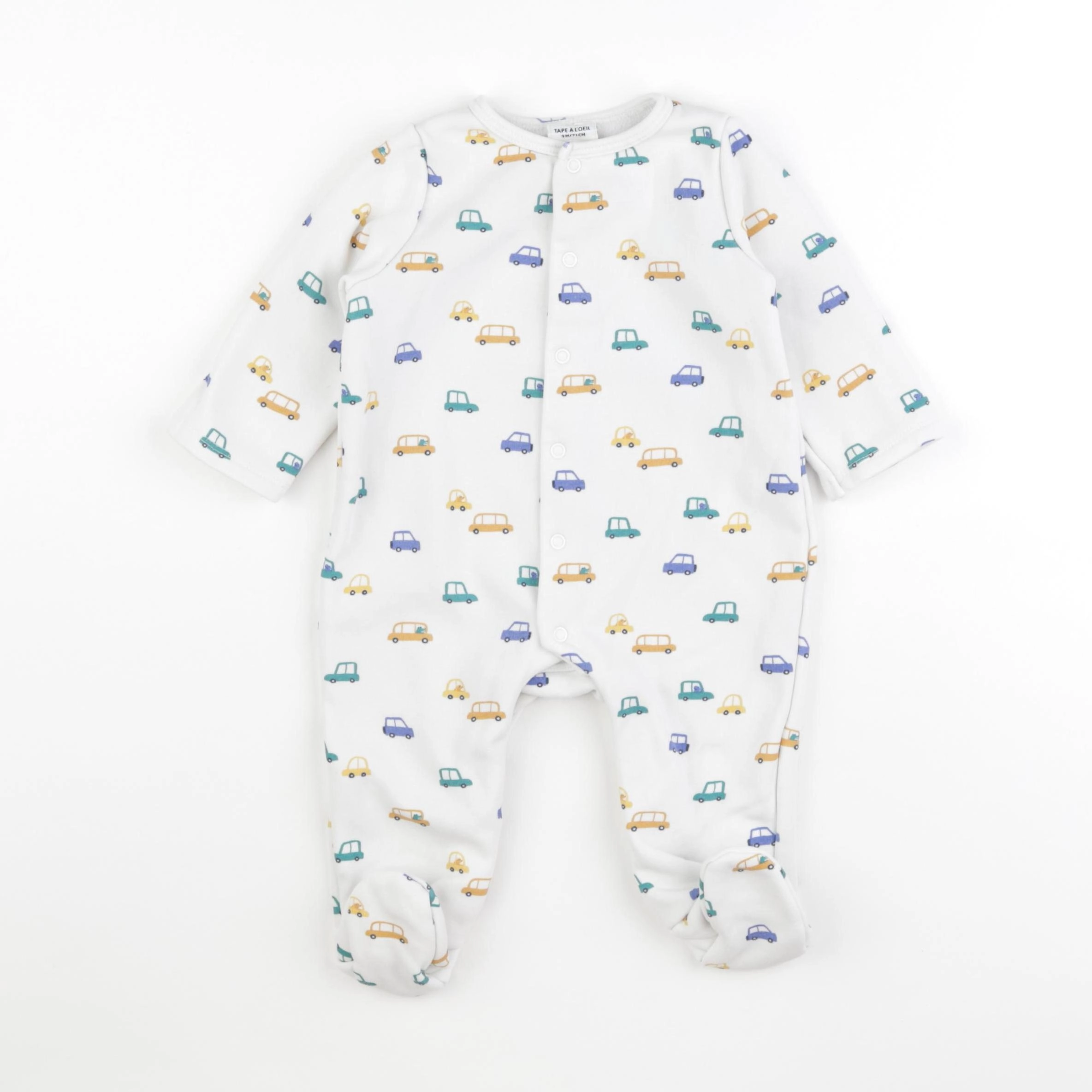 Tape à l'oeil - pyjama coton blanc - 9 mois