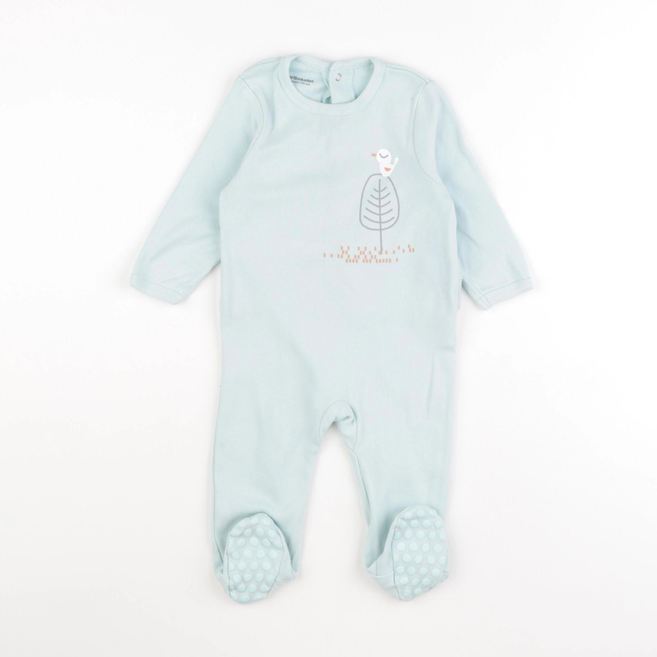 Vertbaudet - pyjama coton bleu - 12 mois