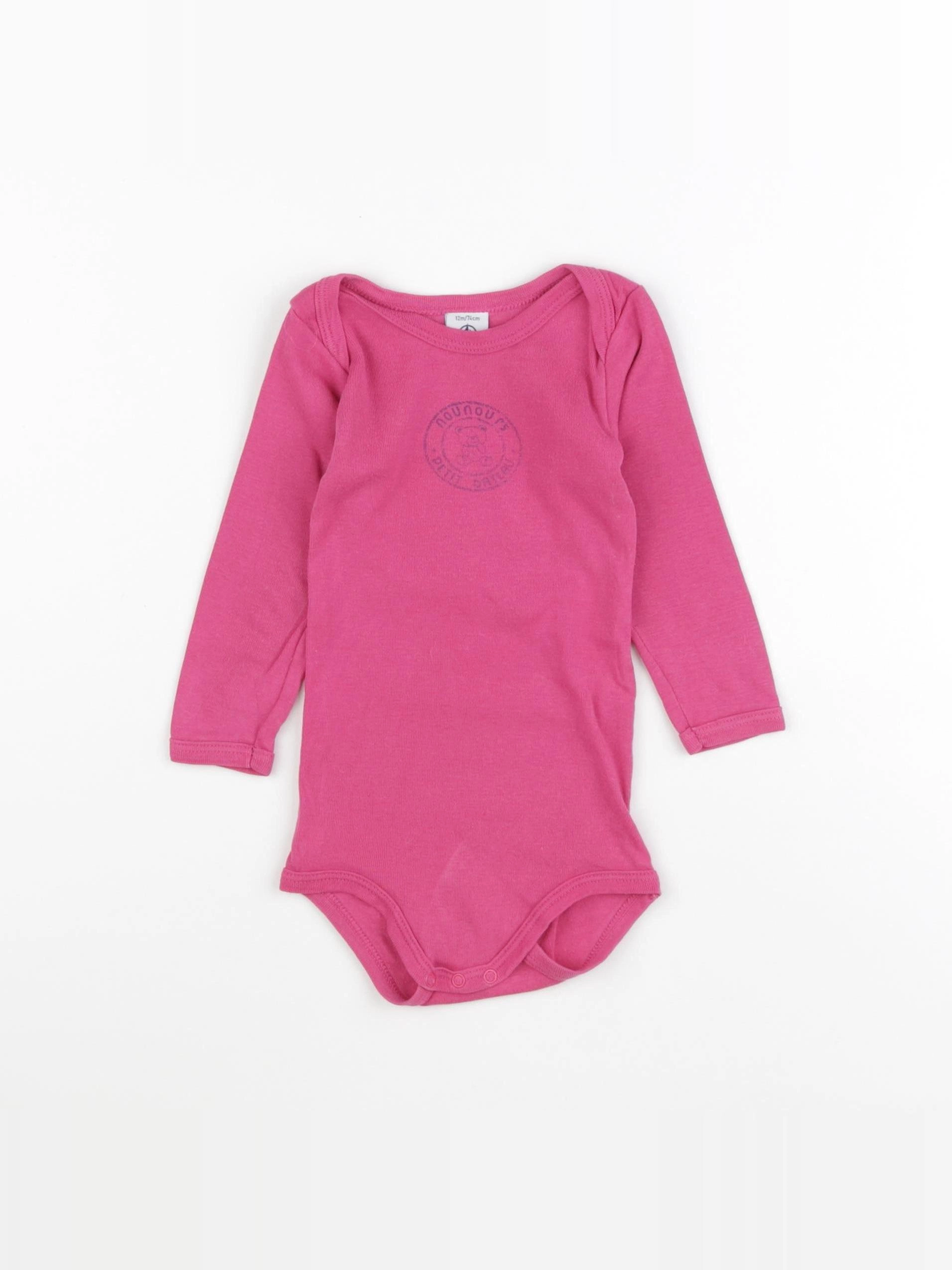Petit Bateau - body rouge - 12 mois