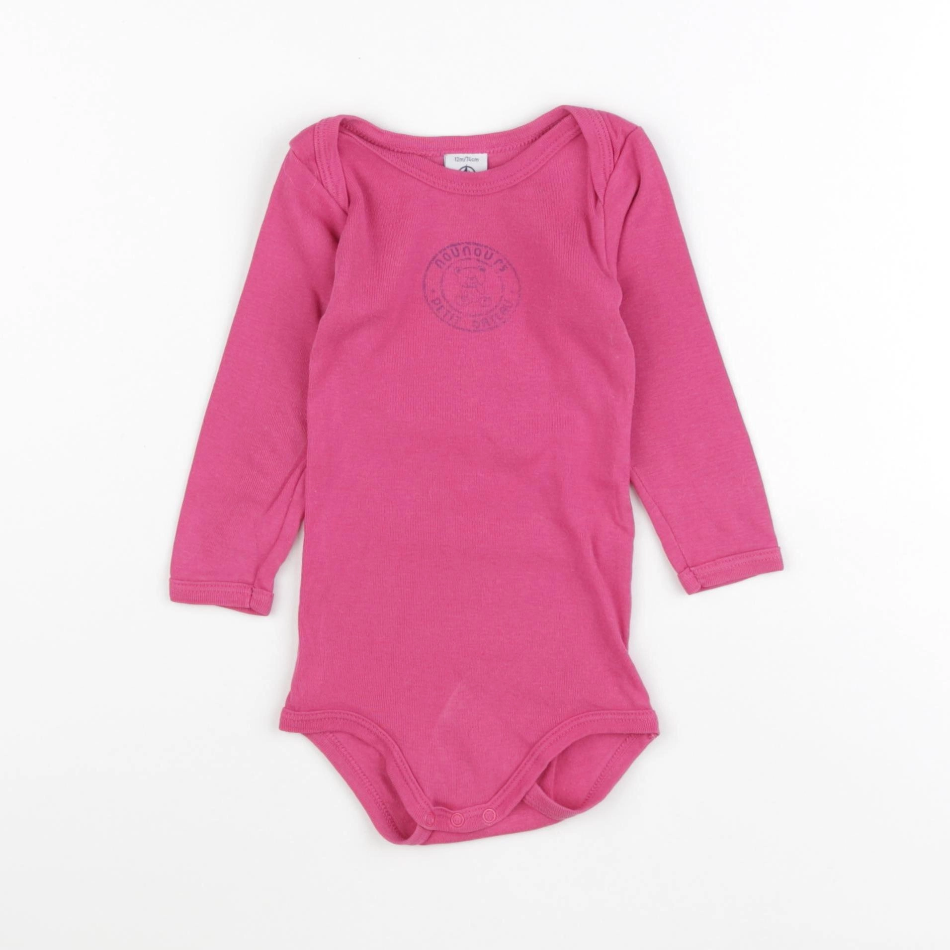 Petit Bateau - body rouge - 12 mois