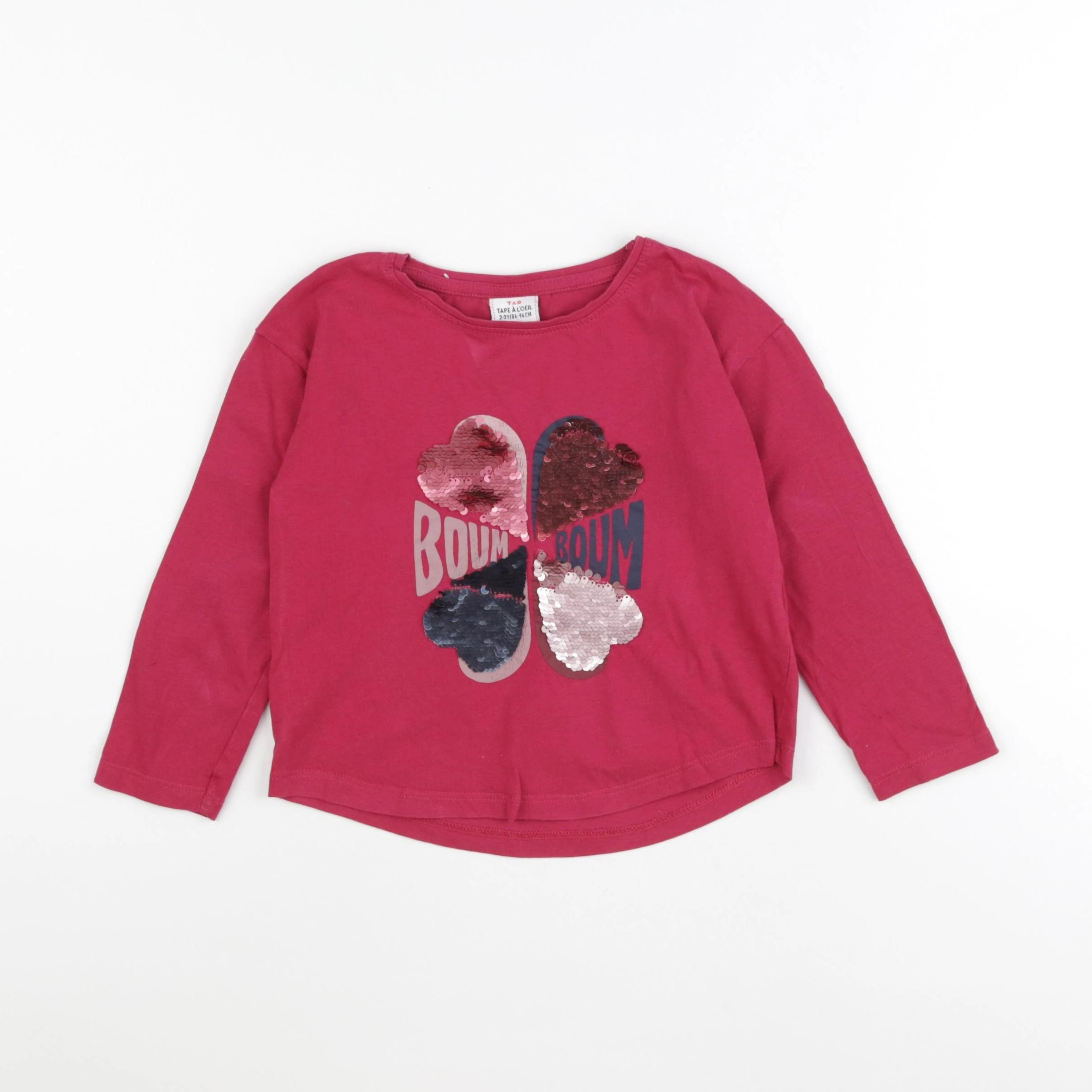 Tape à l'oeil - tee-shirt rose - 2/3 ans