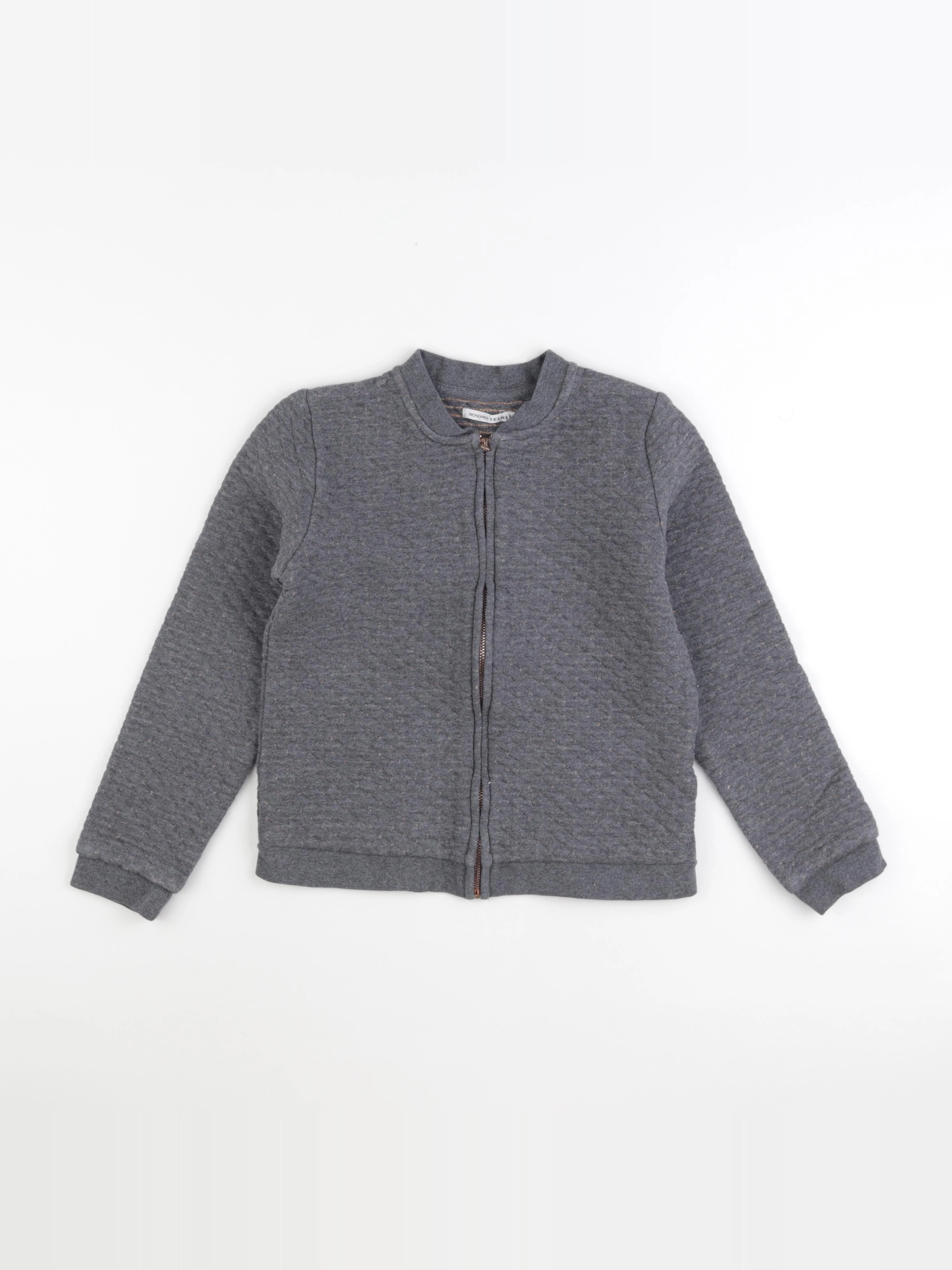 Monoprix - gilet gris, or - 12 ans