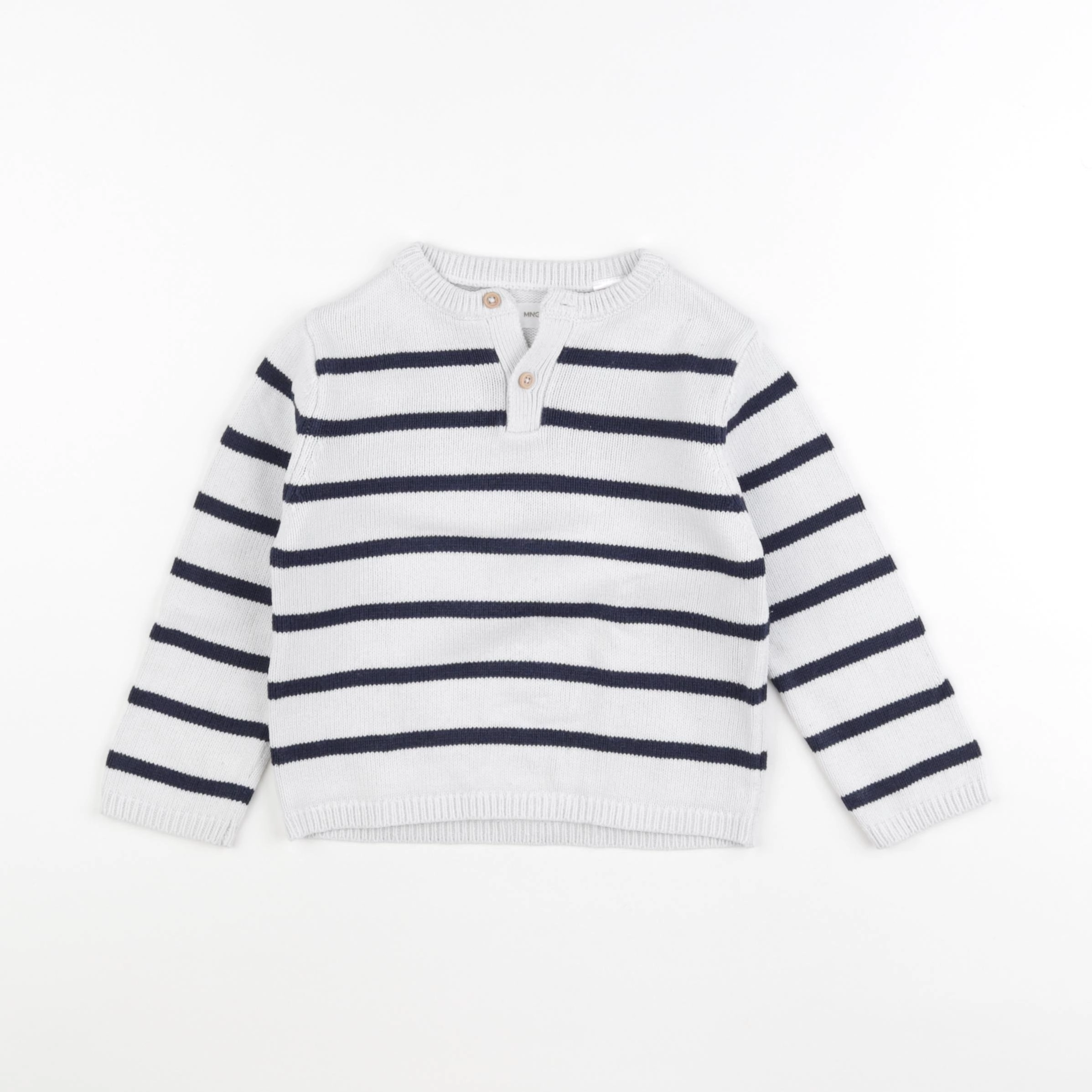 Mango - pull blanc, bleu - 18/24 mois