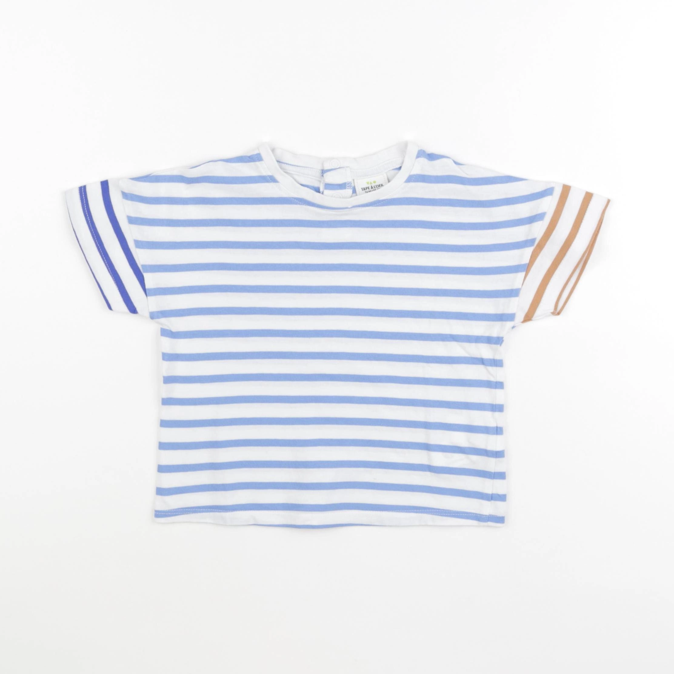 Tape à l'oeil - tee-shirt blanc, bleu - 36 mois