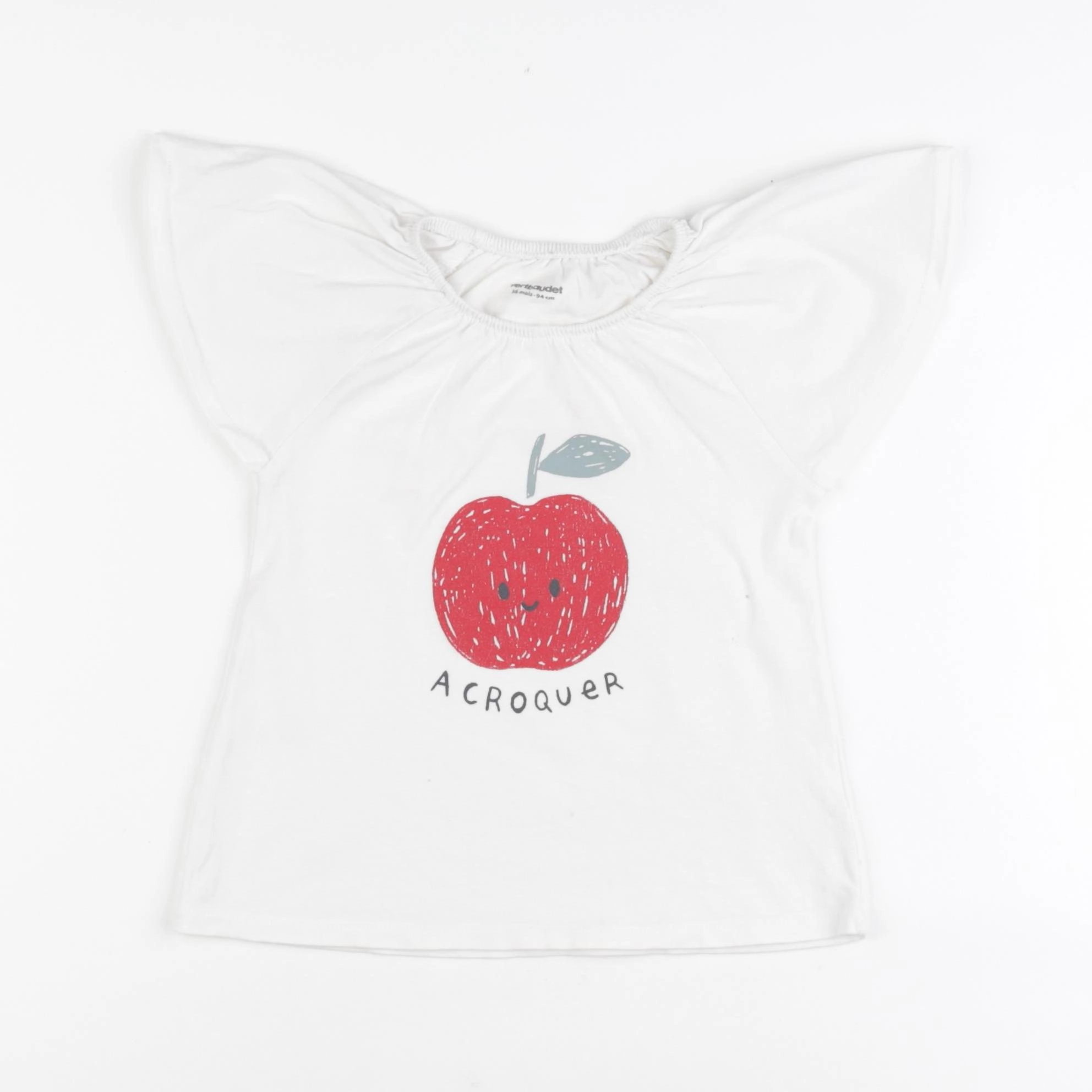 Vertbaudet - tee-shirt blanc - 36 mois