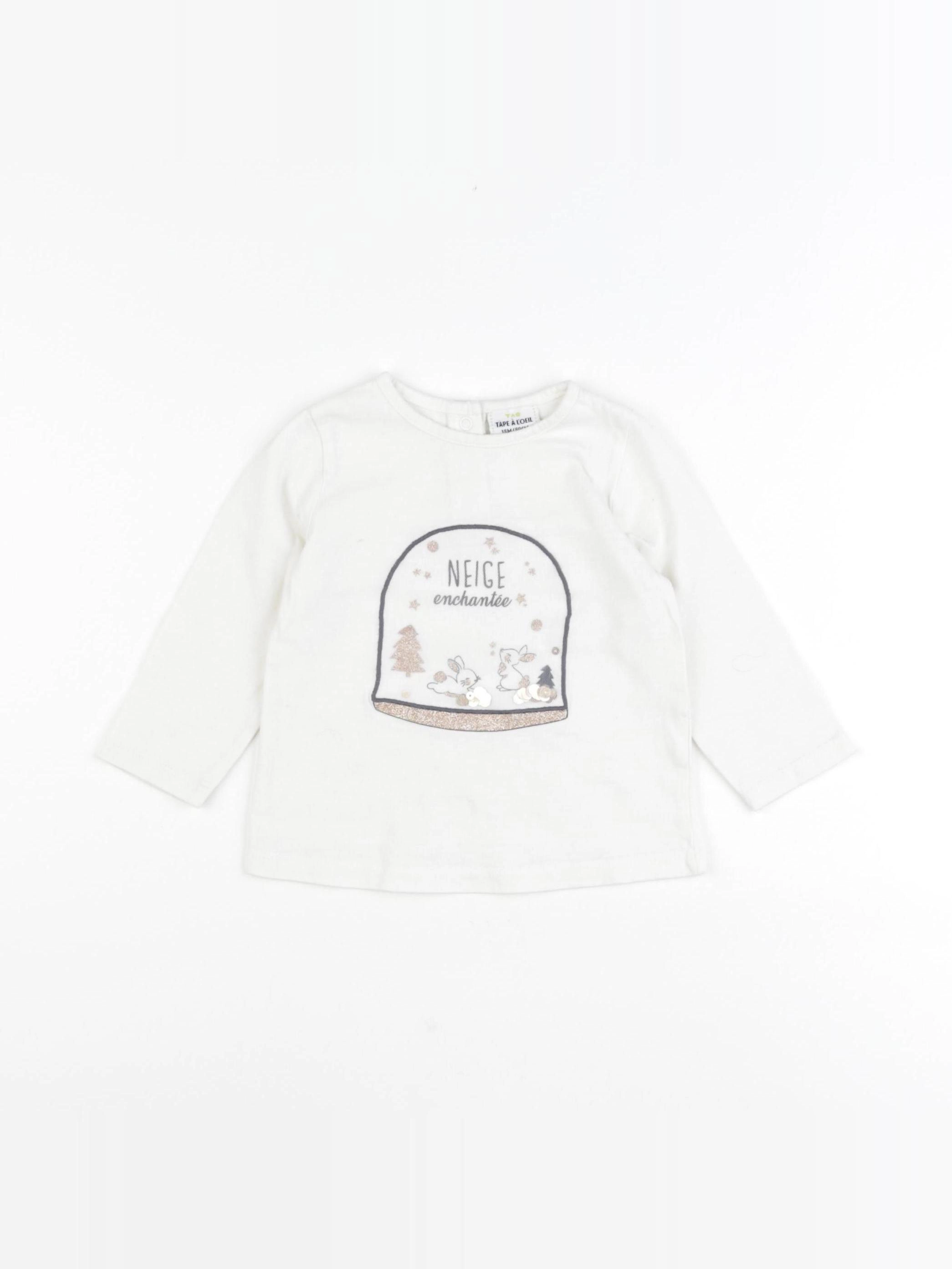 Tape à l'oeil - tee-shirt blanc - 18 mois