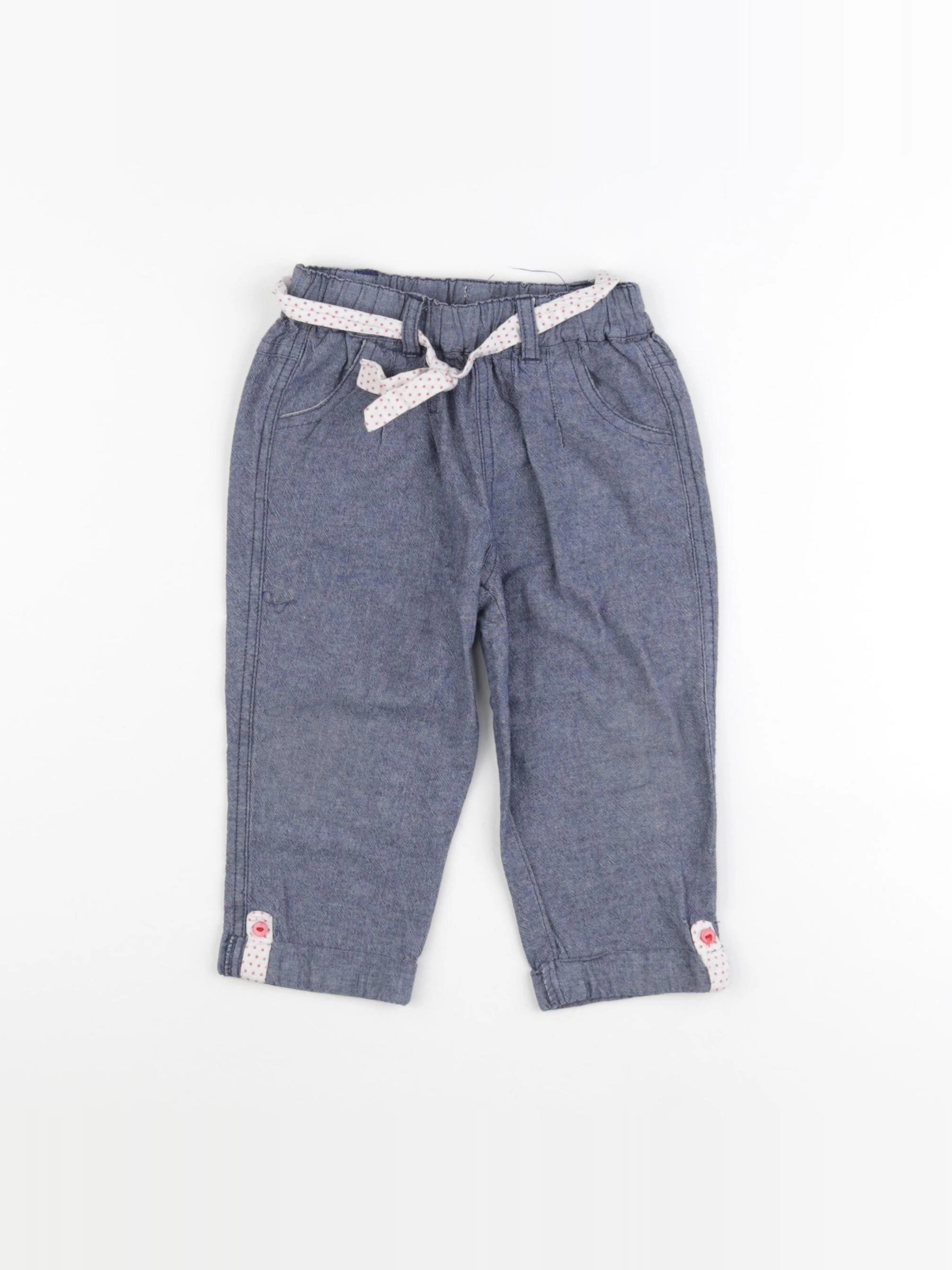 Vertbaudet - pantalon bleu - 18 mois