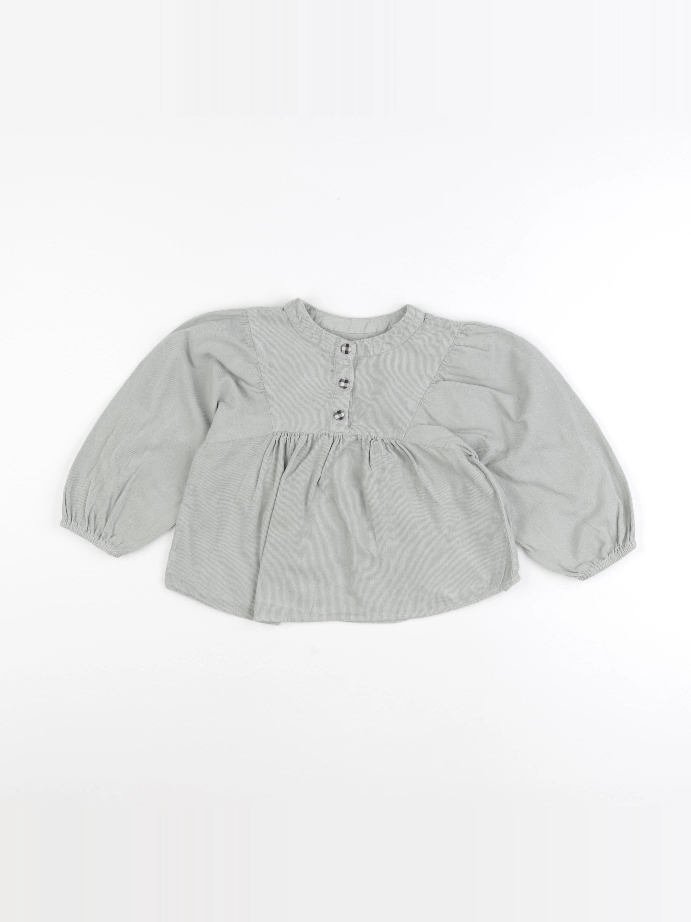 Zara - blouse vert - 3/4 ans