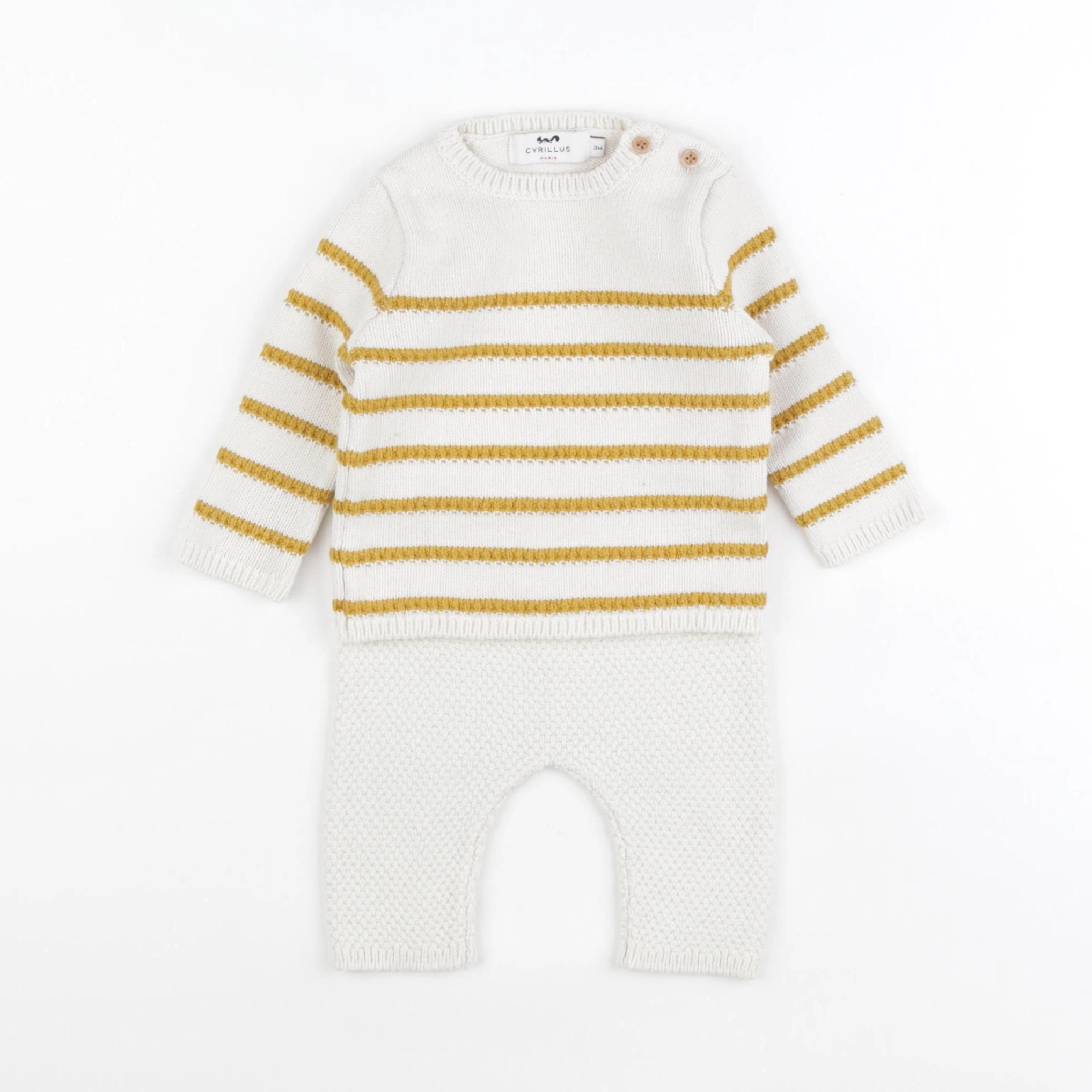 Cyrillus - ensemble beige - 3 mois
