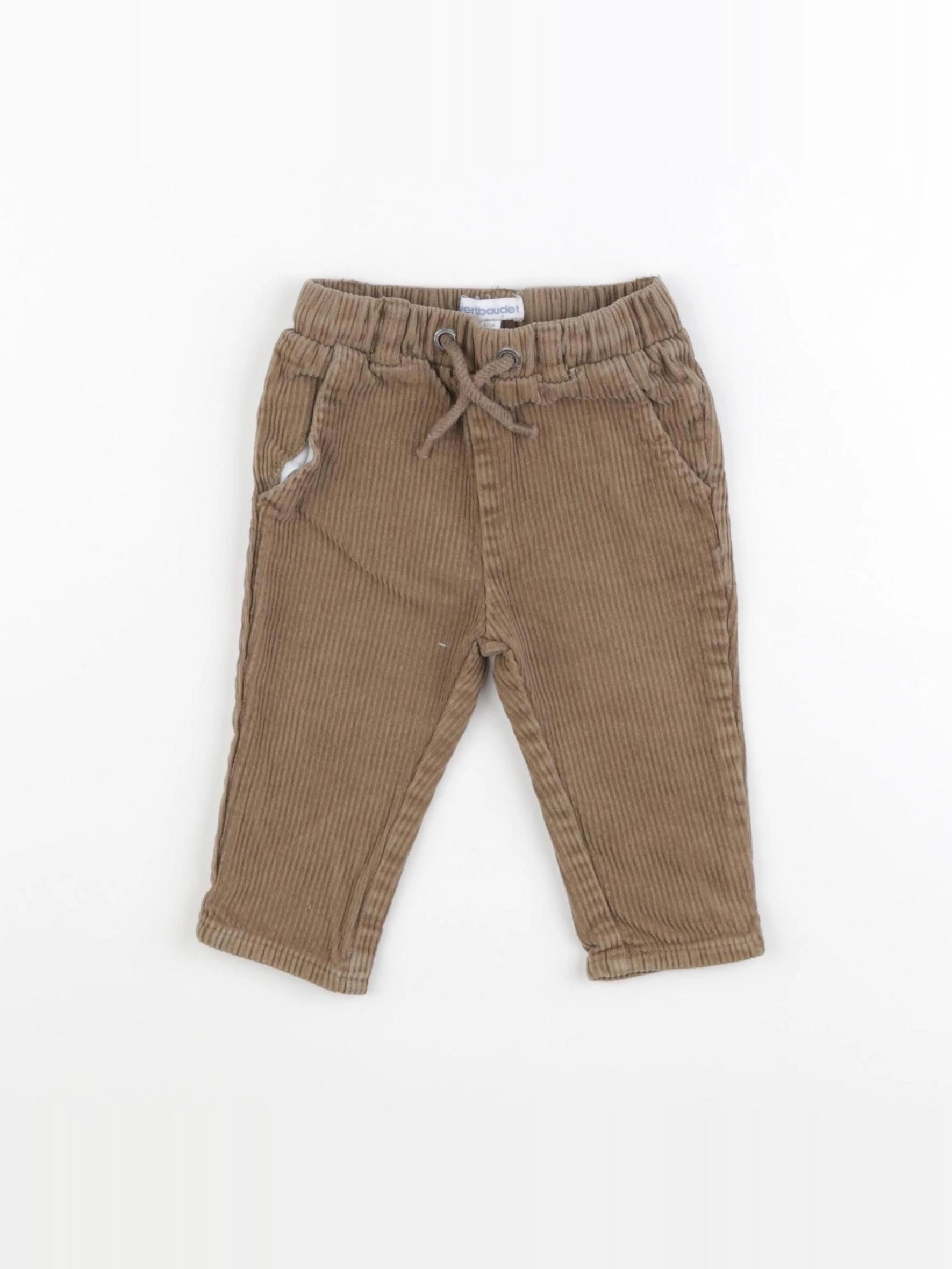 Vertbaudet - pantalon marron - 6 mois