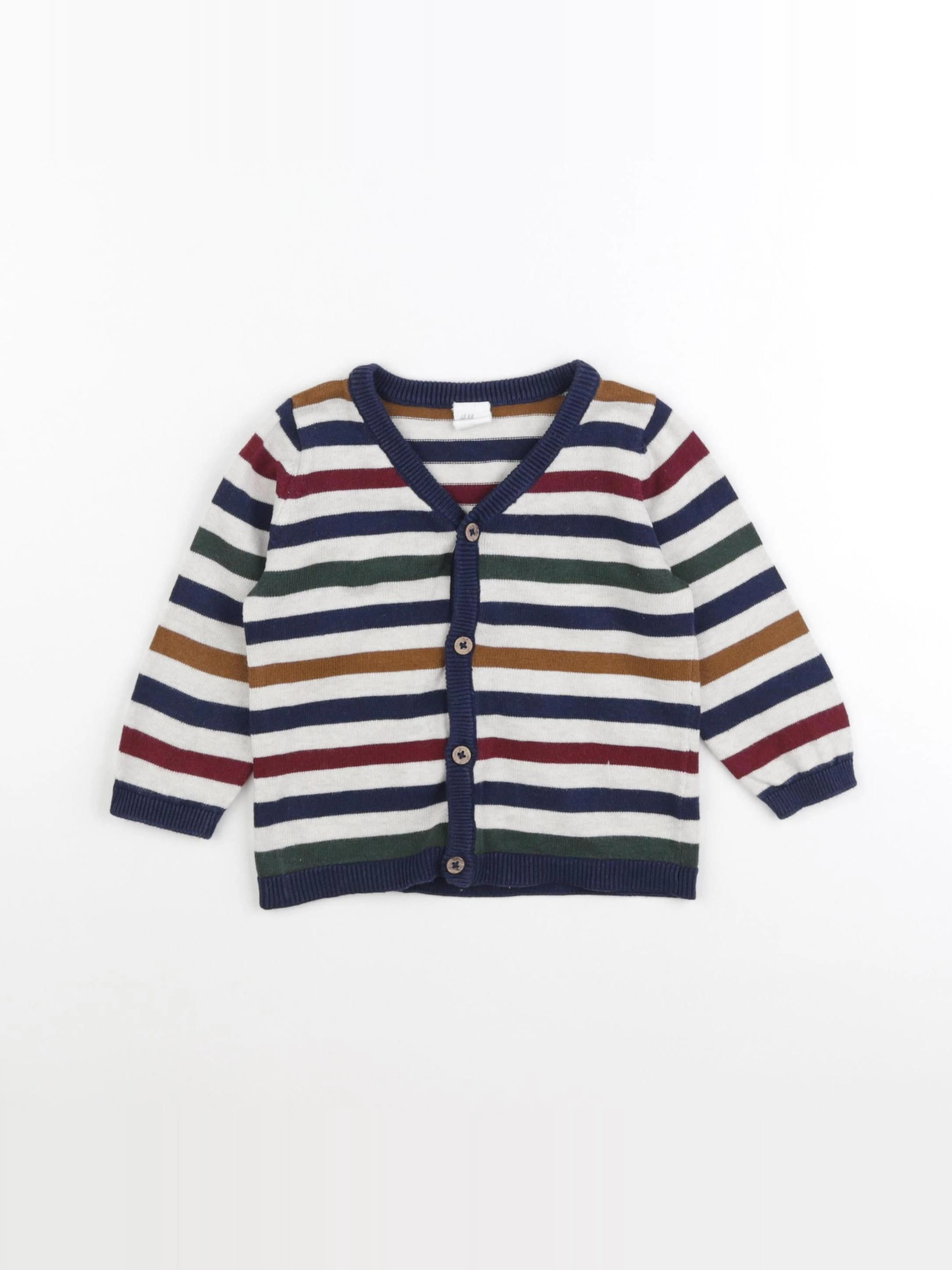 H&M - gilet multicolore - 6/9 mois
