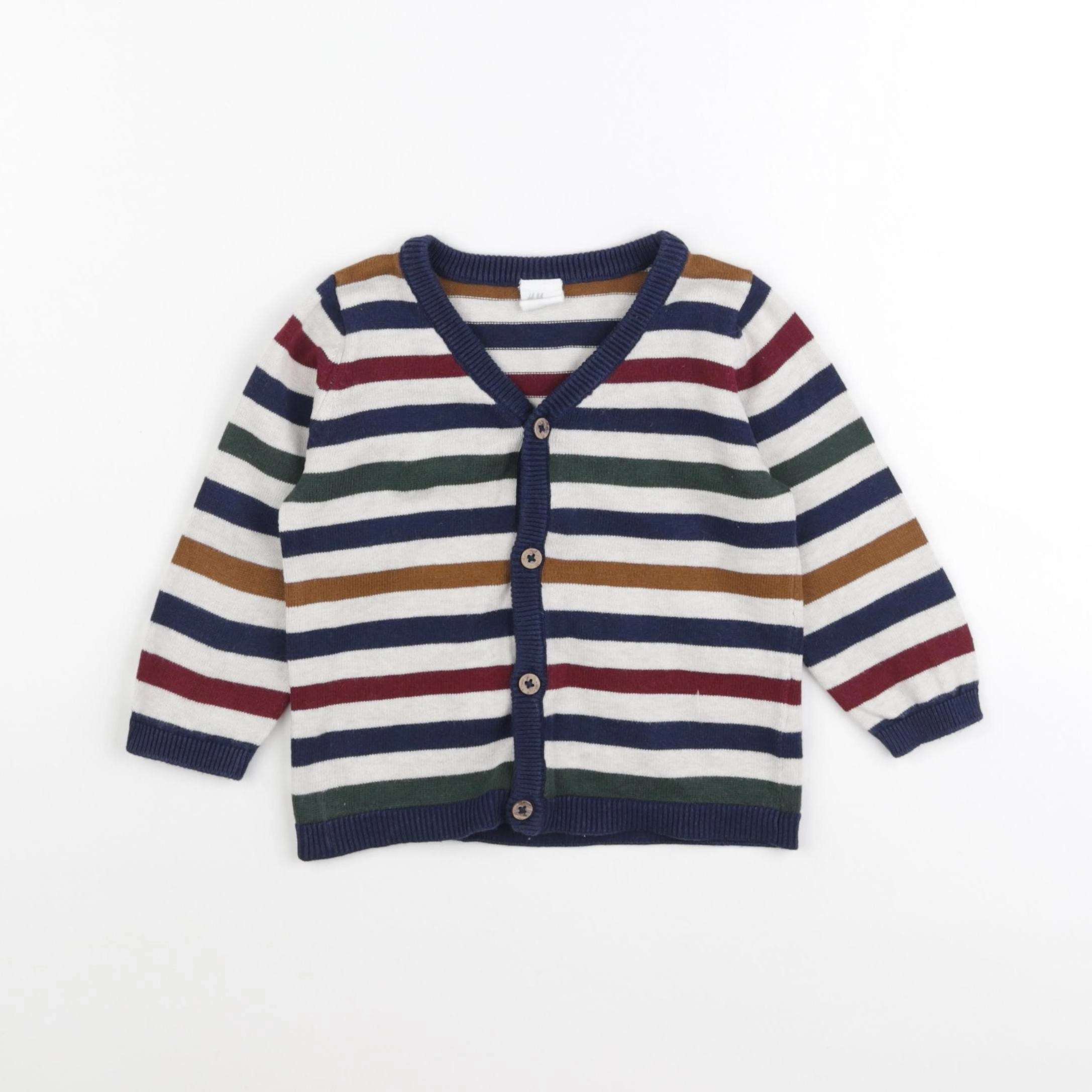 H&M - gilet multicolore - 6/9 mois