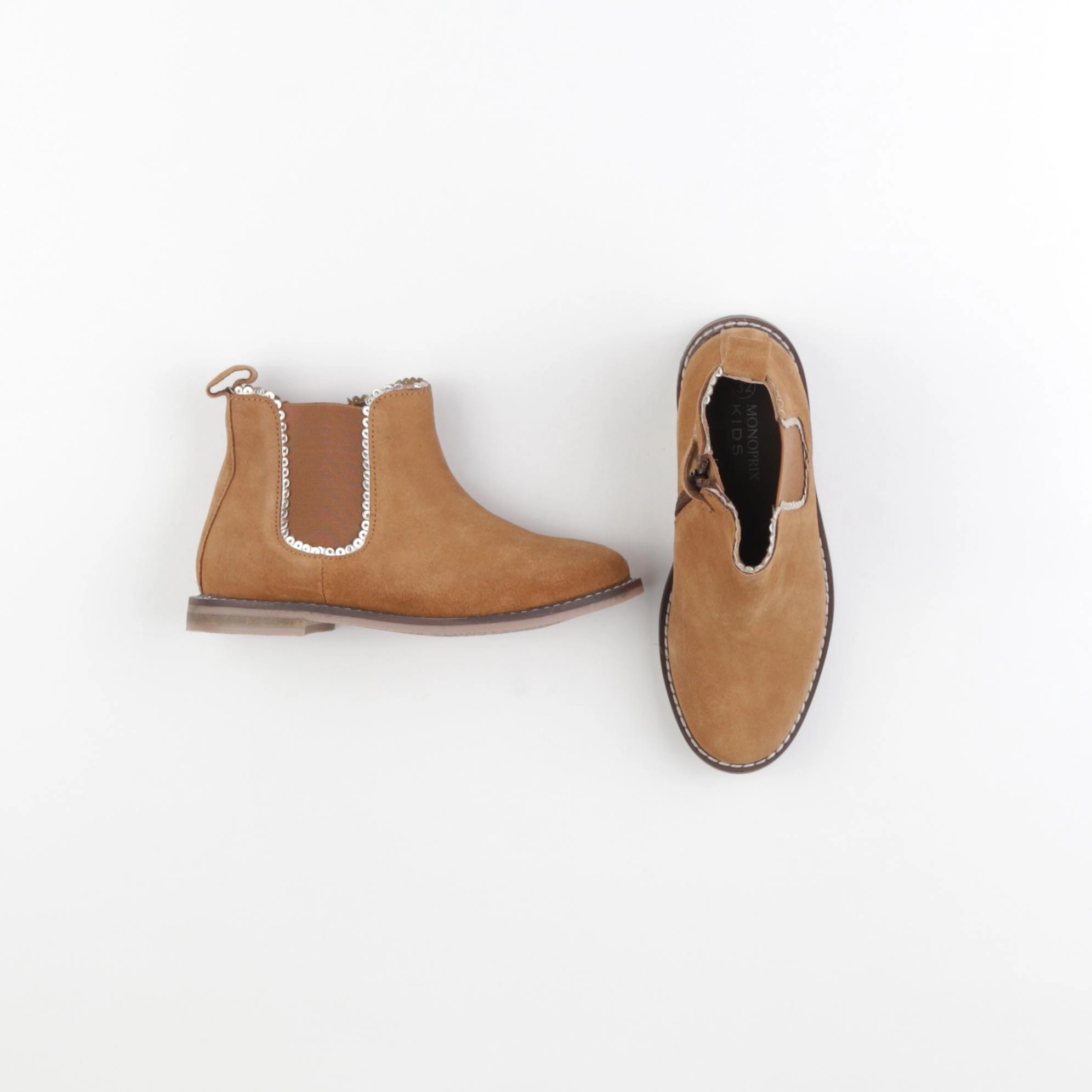 Monoprix - boots marron - pointure 32