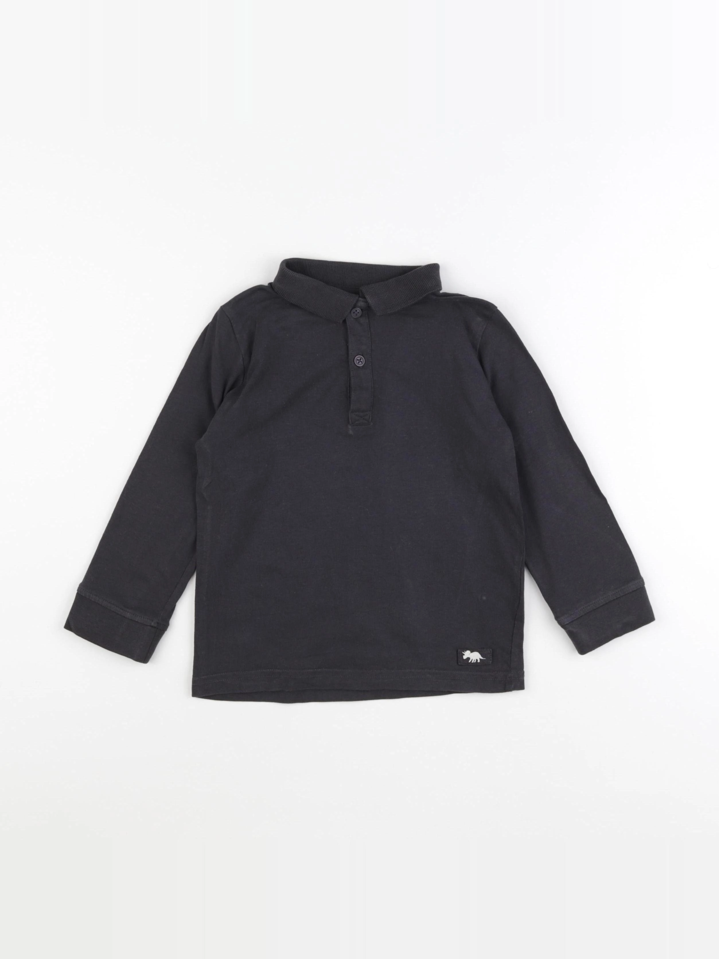 Vertbaudet - polo noir - 5 ans