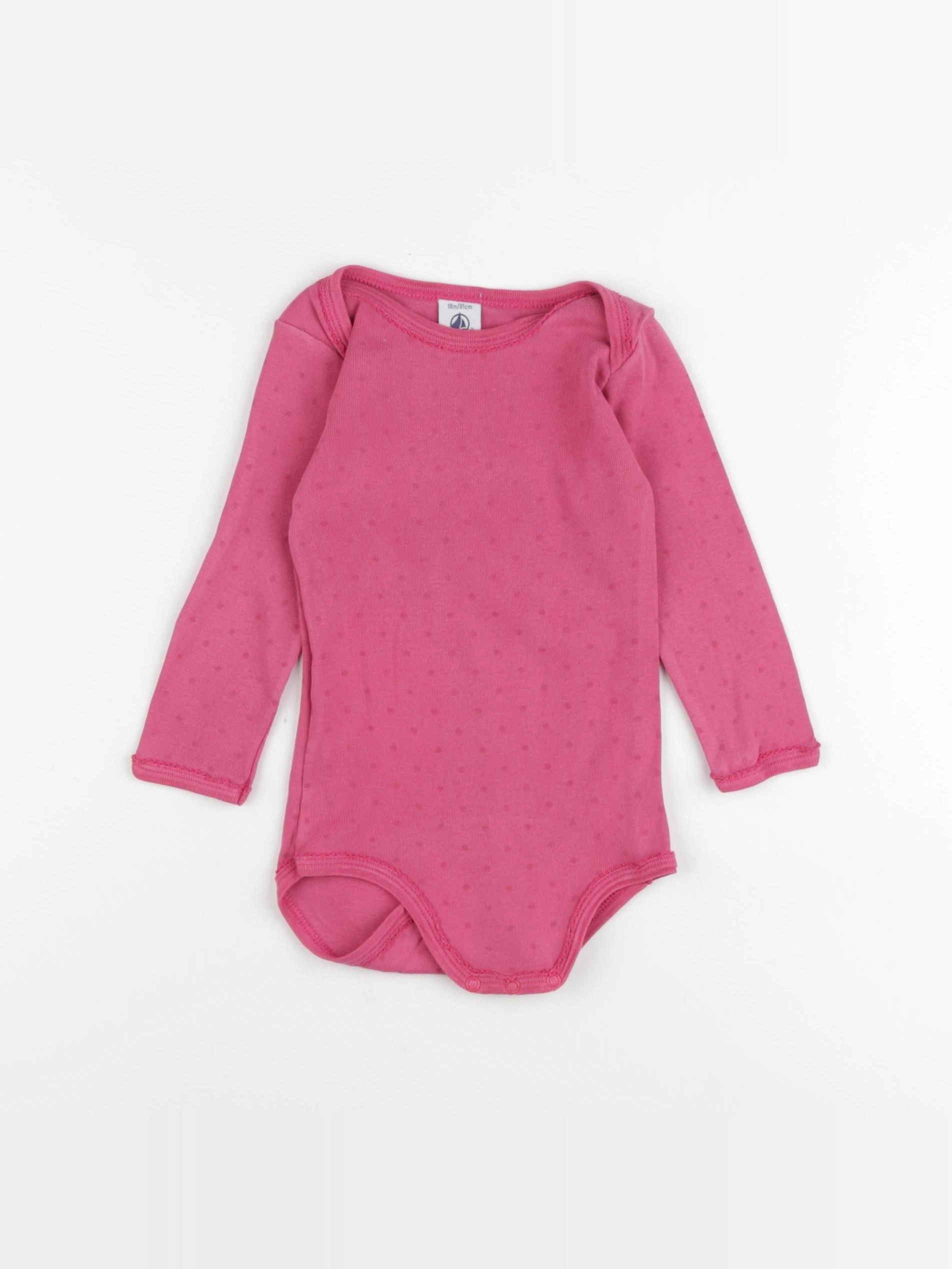 Petit Bateau - body rose - 18 mois