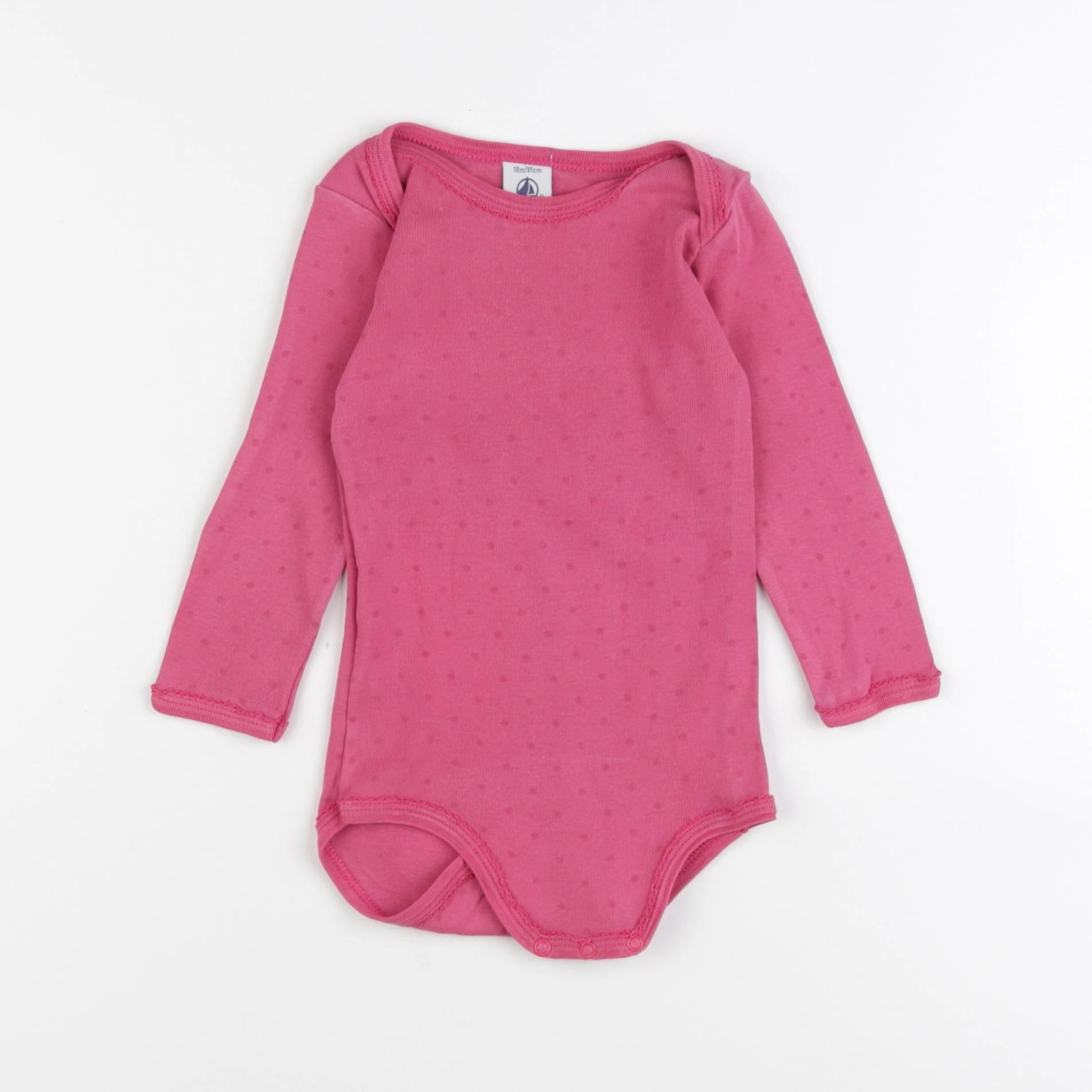 Petit Bateau - body rose - 18 mois