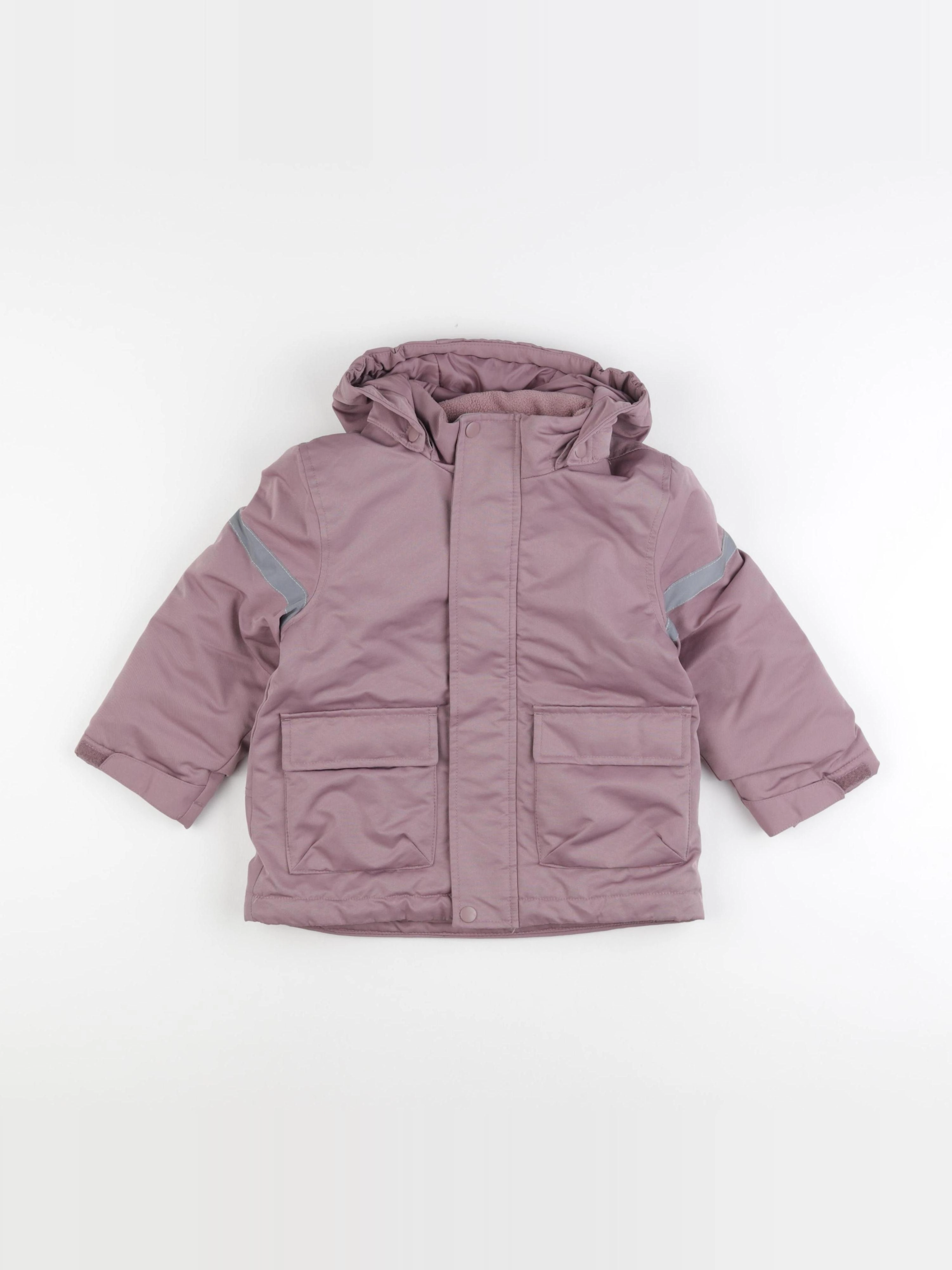 H&M - parka violet - 3/4 ans