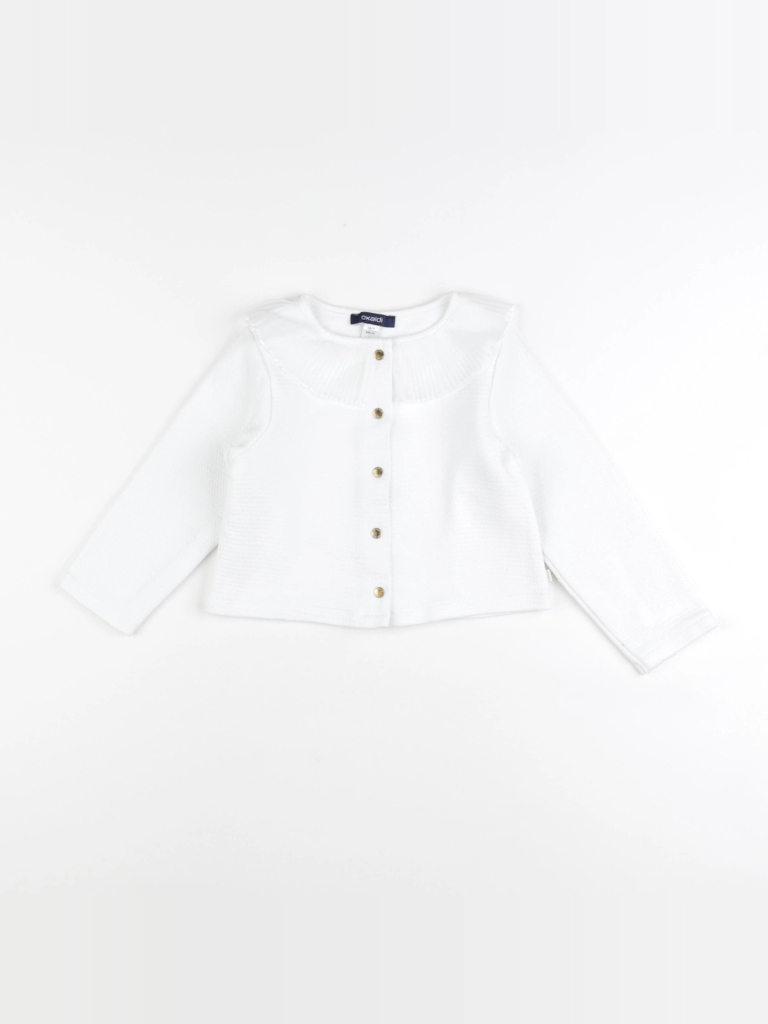 Okaidi - sweat blanc - 3 ans