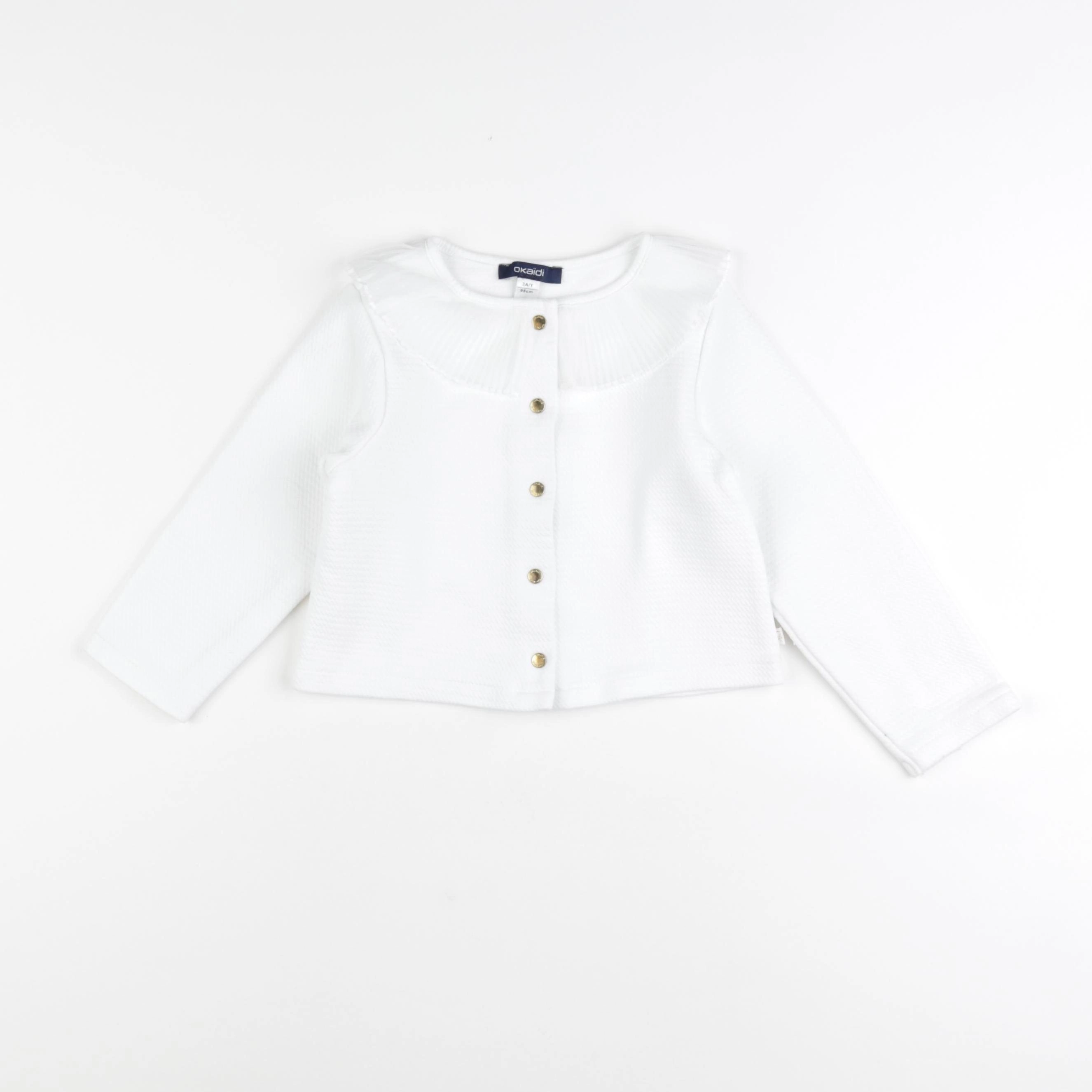 Okaidi - sweat blanc - 3 ans