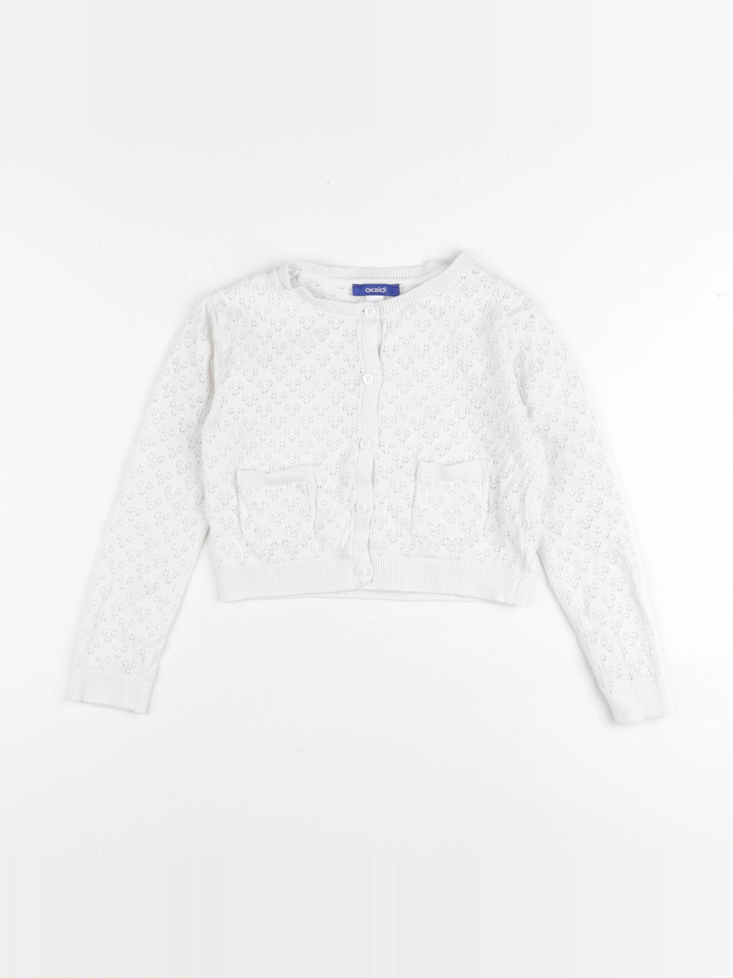Okaidi - gilet blanc - 6 ans
