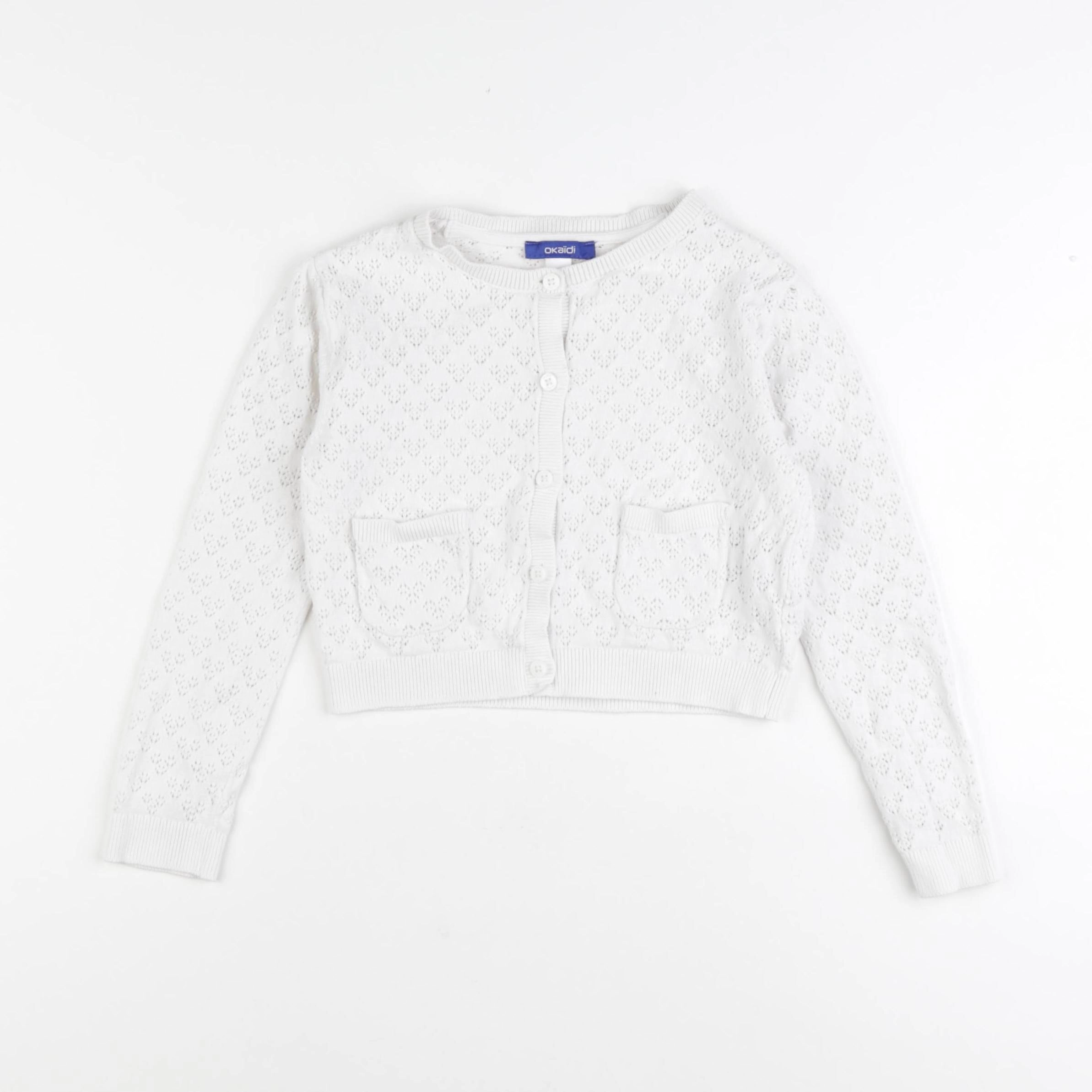Okaidi - gilet blanc - 6 ans