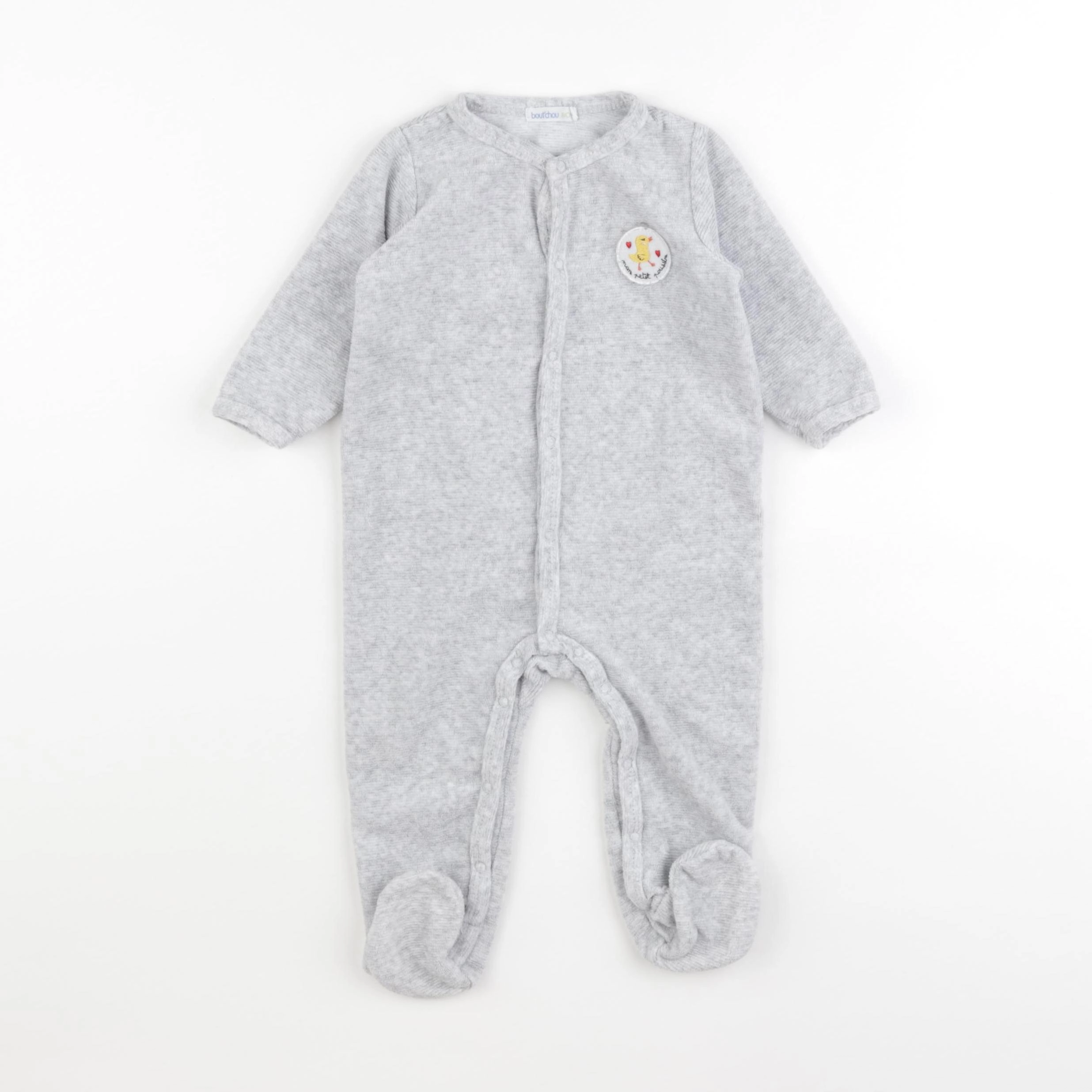 Boutchou - pyjama velours gris - 6 mois