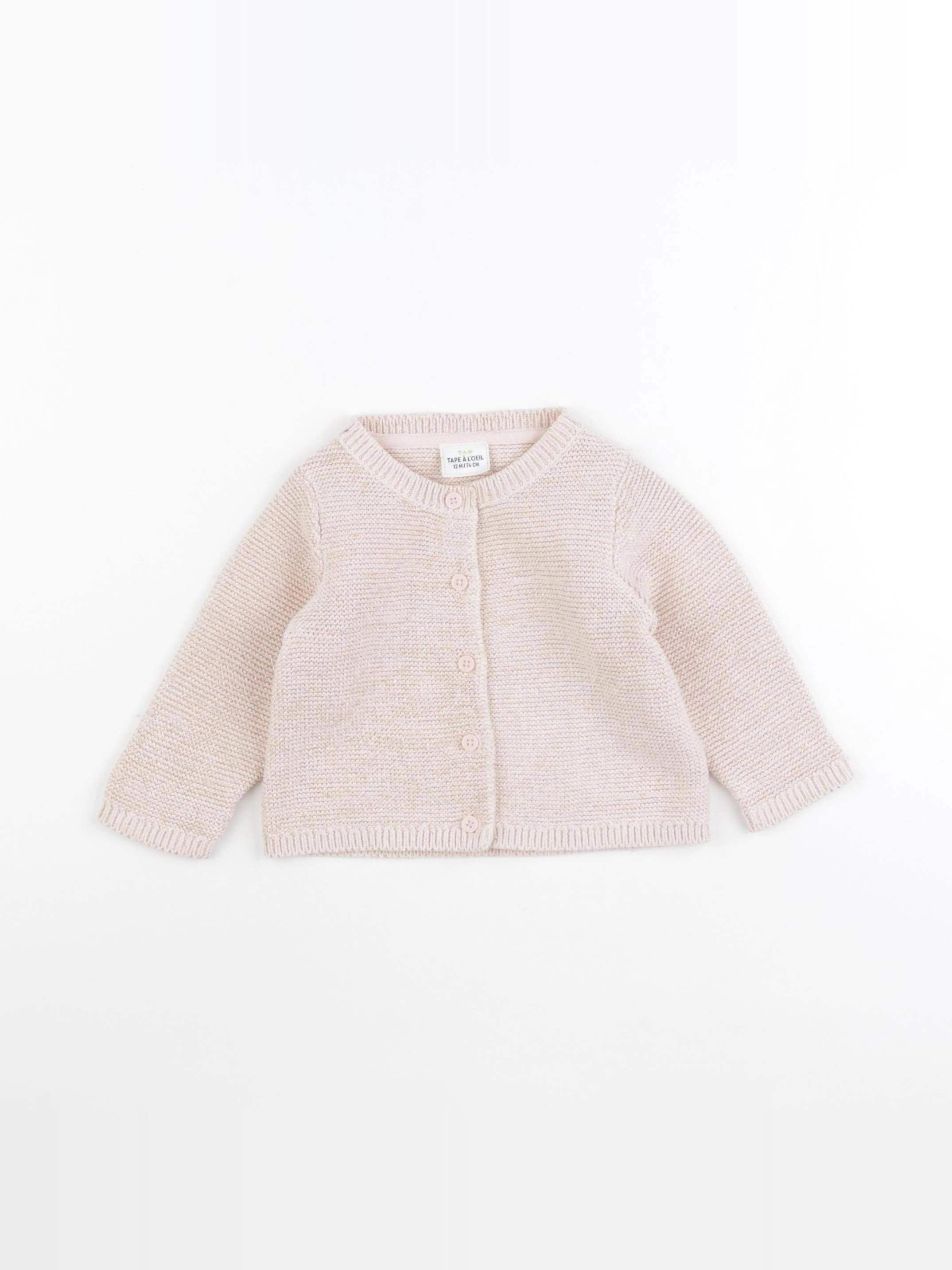 Tape à l'oeil - gilet rose, or - 12 mois