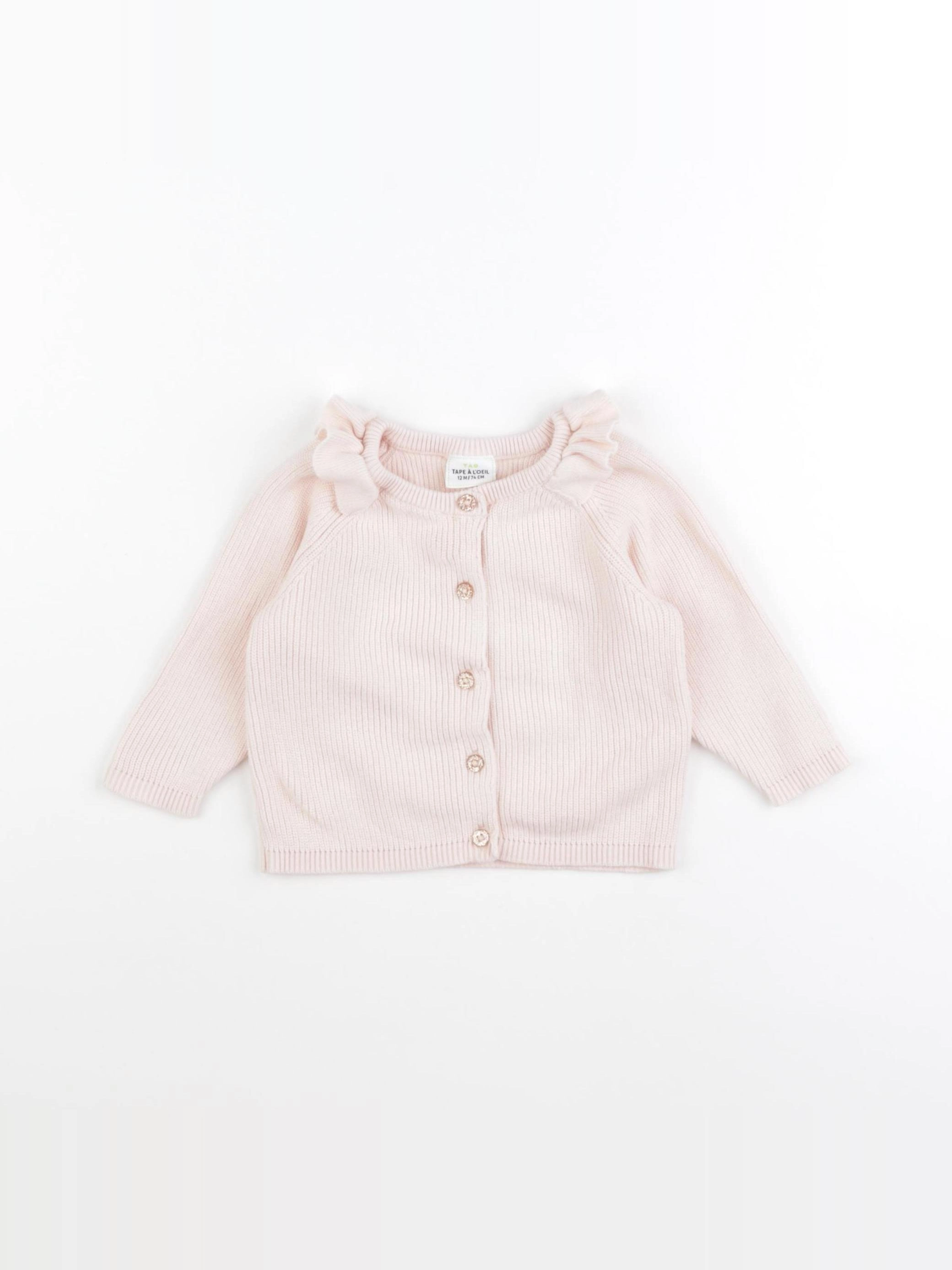 Tape à l'oeil - gilet rose - 12 mois