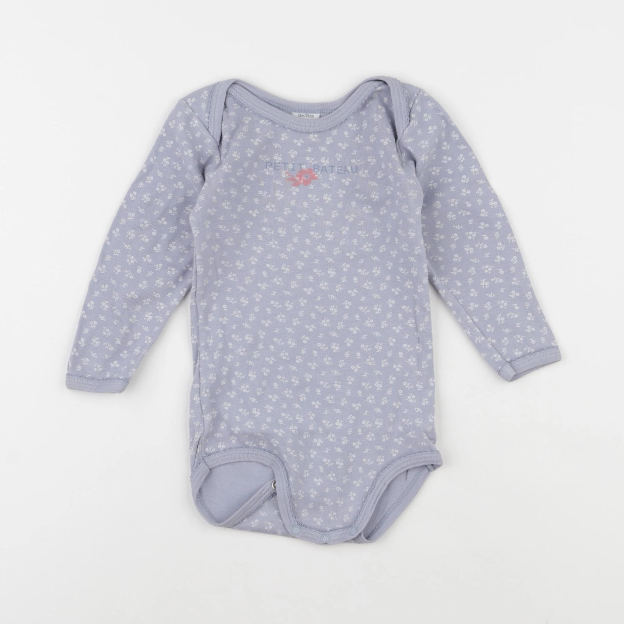 Petit Bateau - body bleu - 18 mois