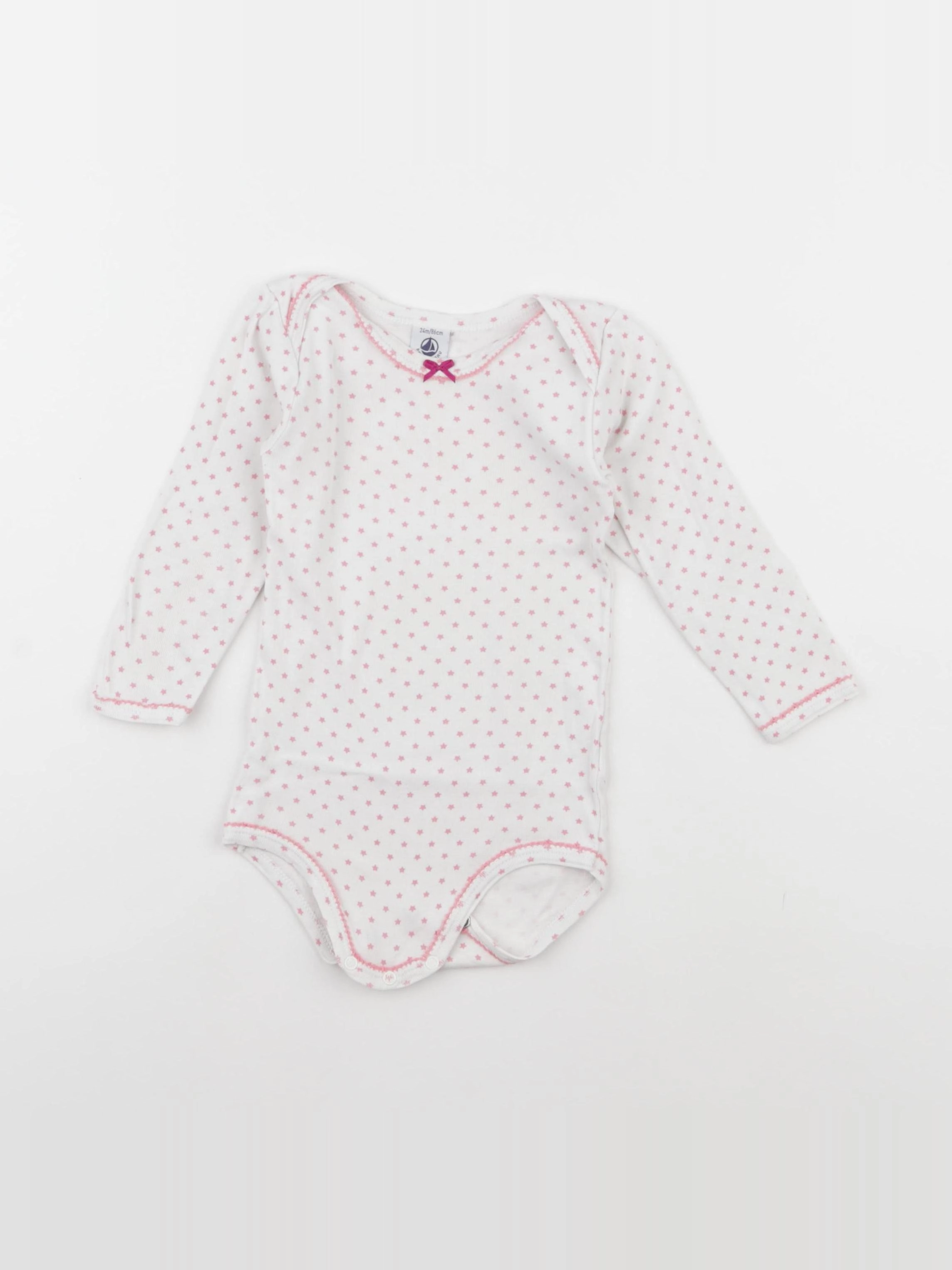Petit Bateau - body rose - 24 mois
