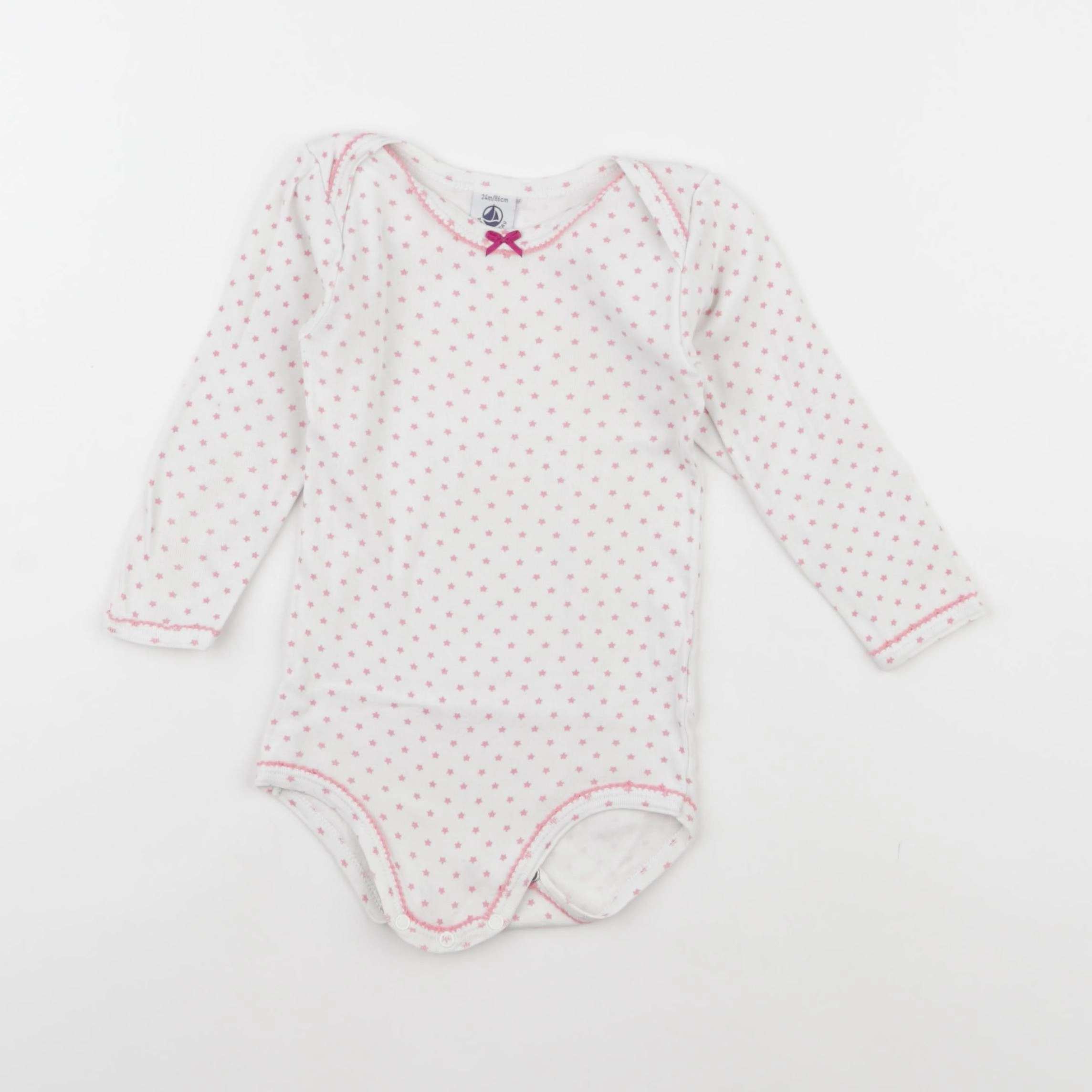 Petit Bateau - body rose - 24 mois