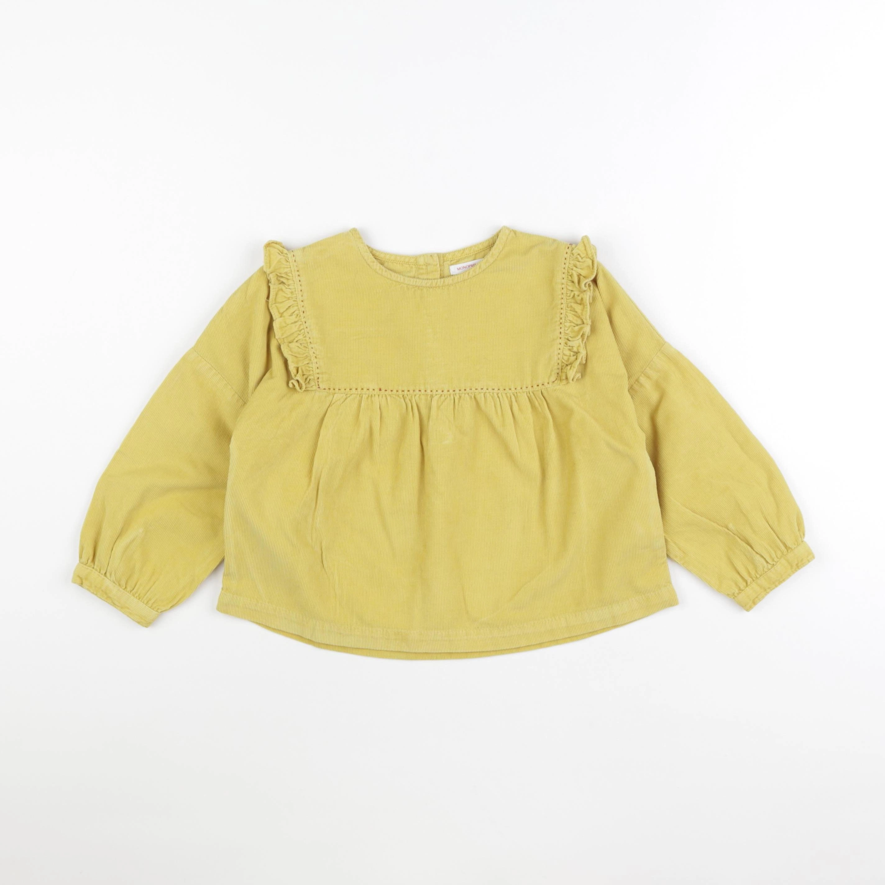 Monoprix - blouse jaune - 4 ans