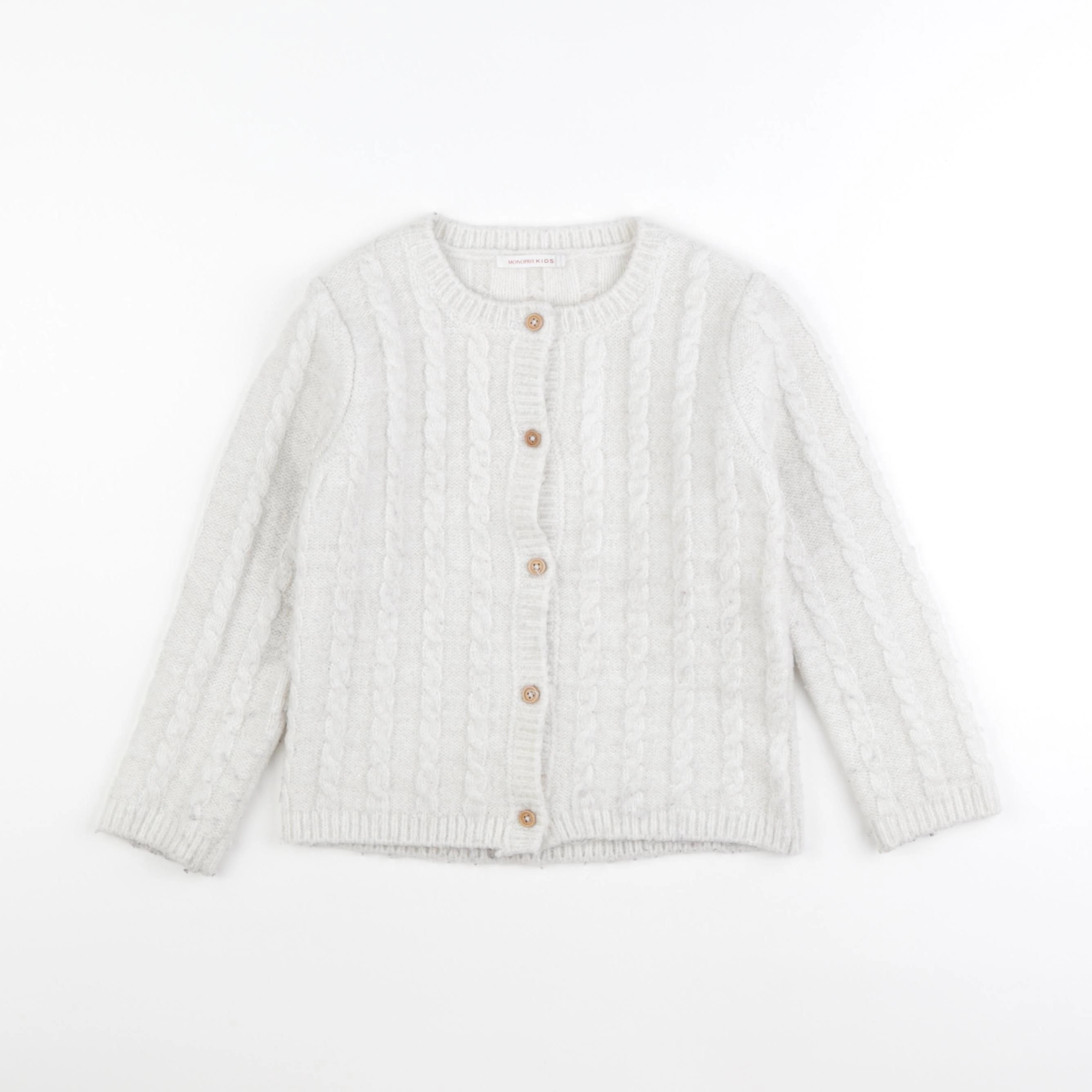 Monoprix - gilet beige, argent - 6 ans