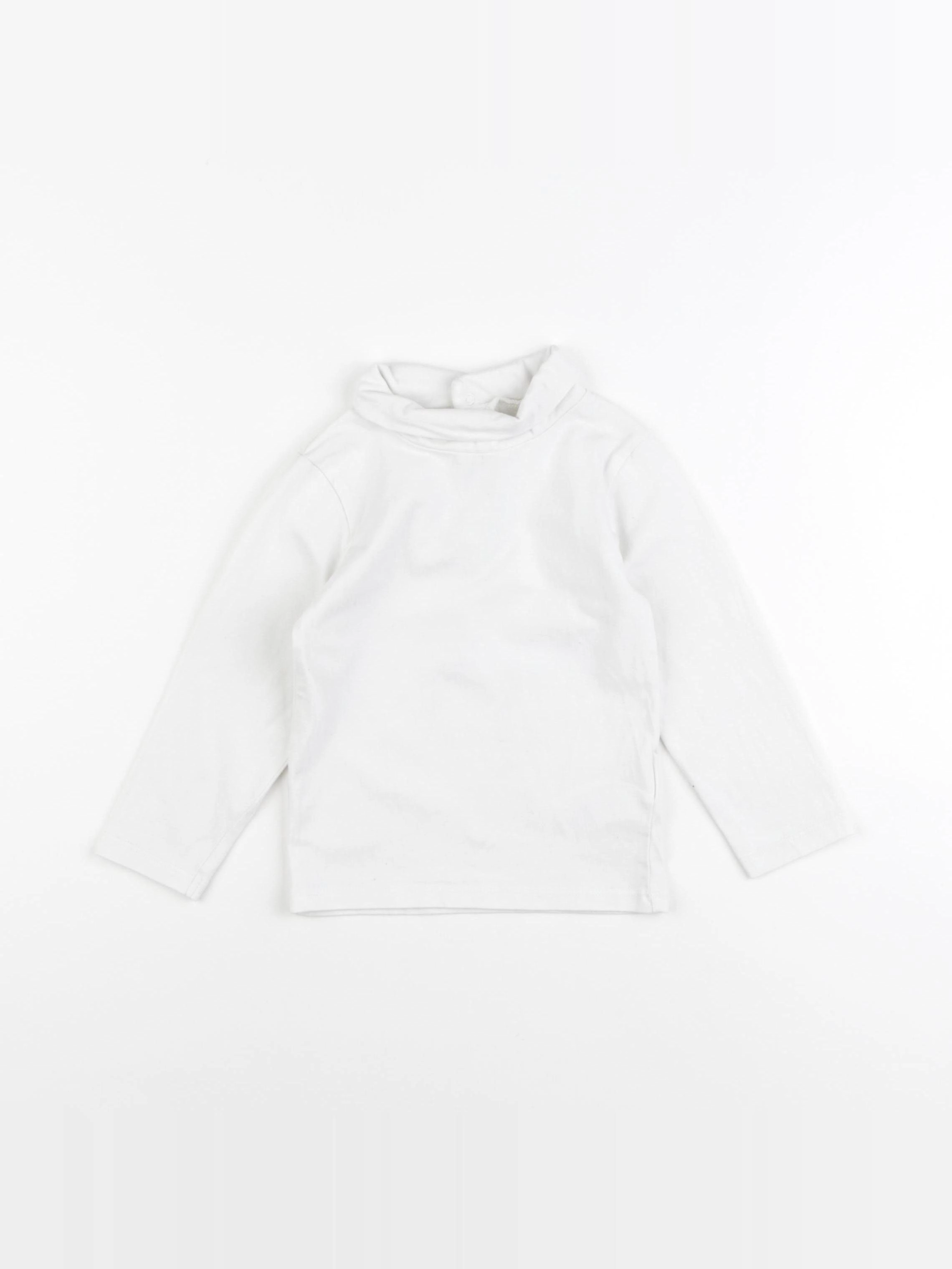 Vertbaudet - sous-pull blanc - 2 ans