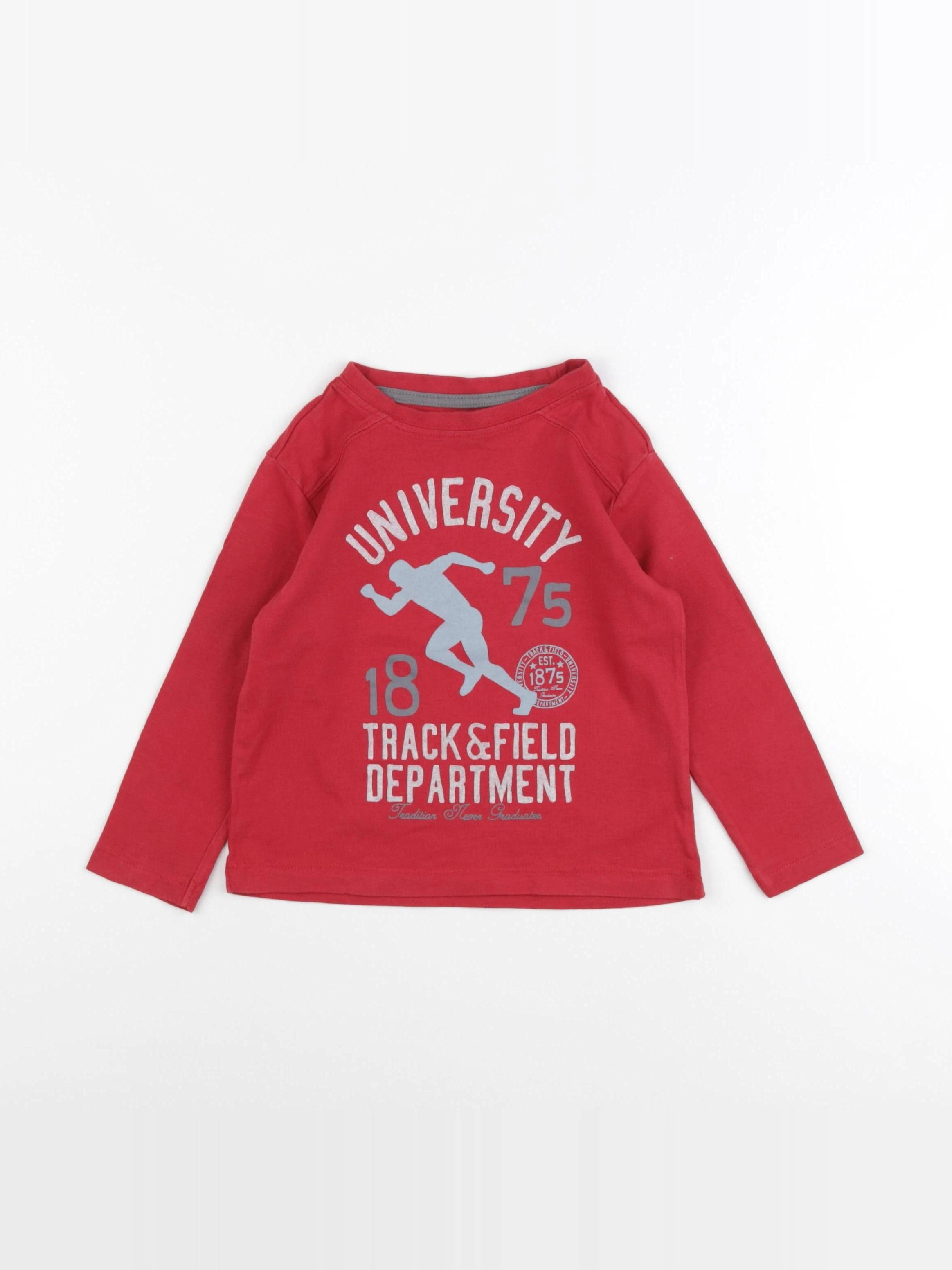 Vertbaudet - tee-shirt rouge - 3 ans