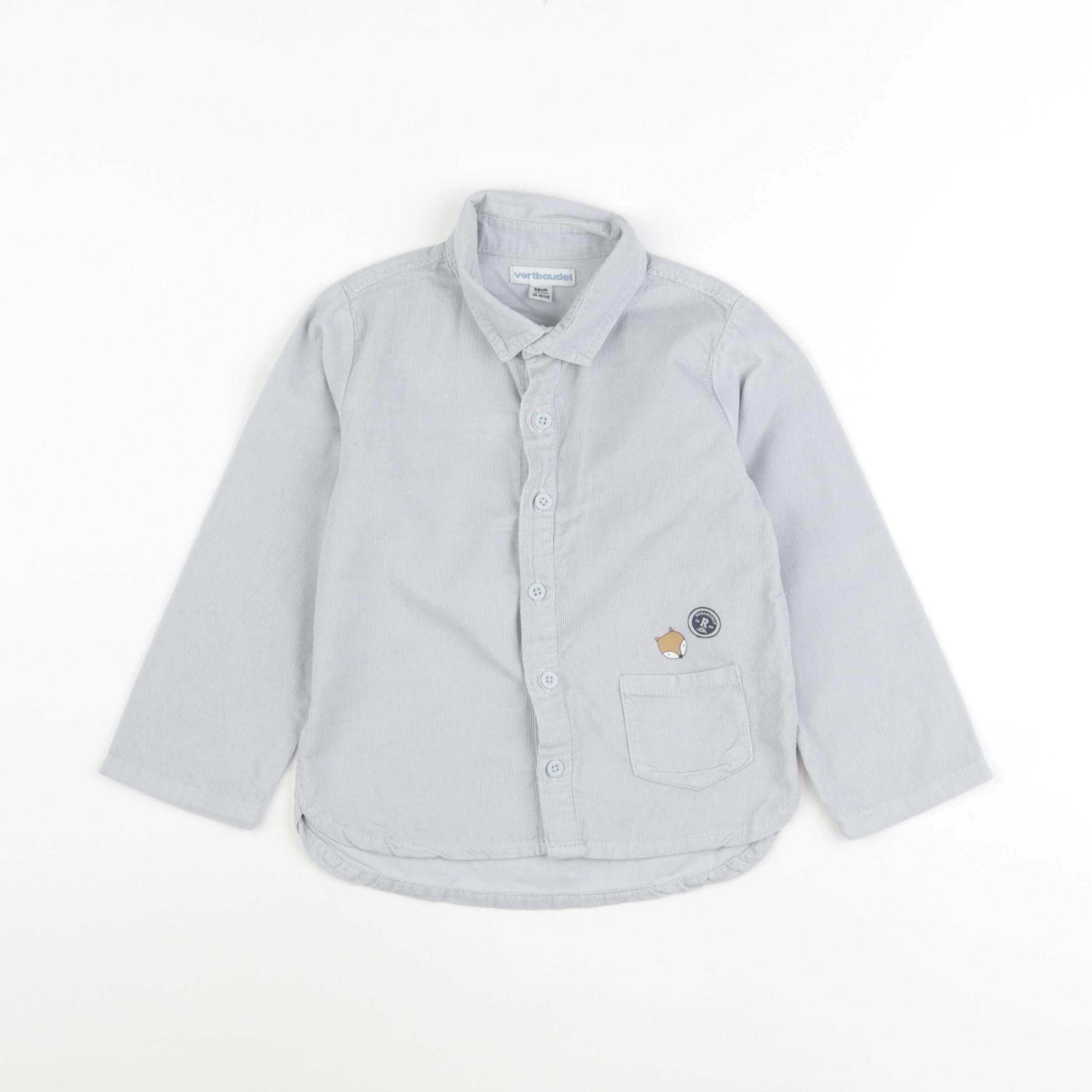 Vertbaudet - chemise bleu - 36 mois