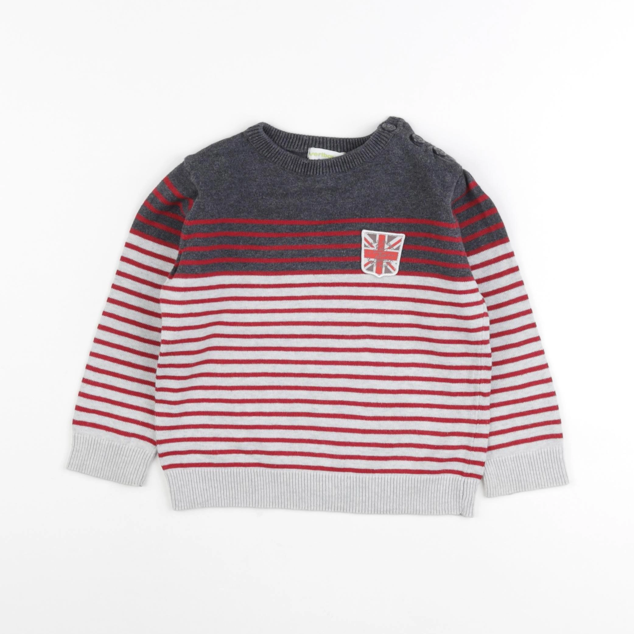 Vertbaudet - pull multicolore - 3 ans