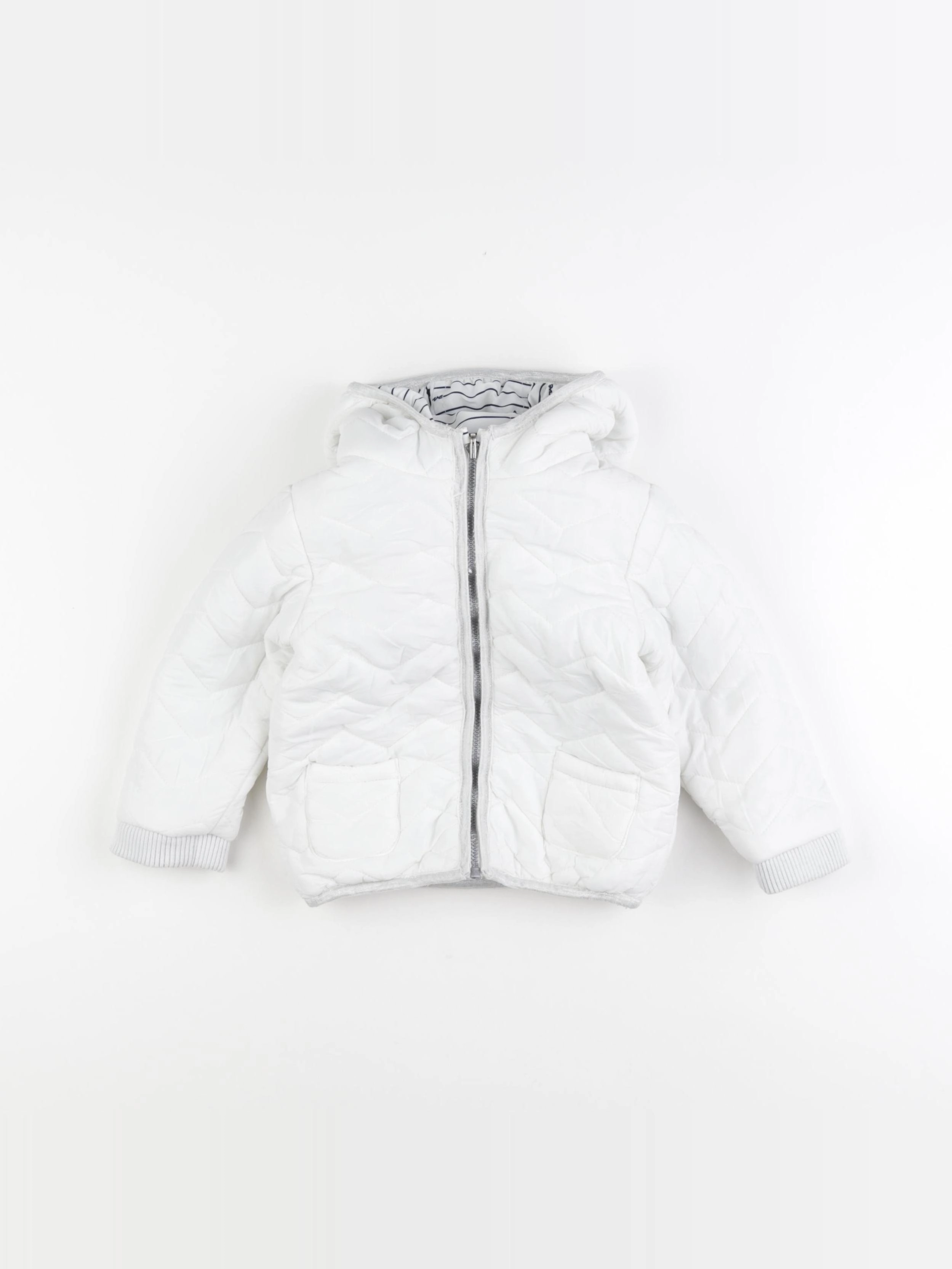 Tape à l'oeil - doudoune réversible blanc, bleu - 24 mois