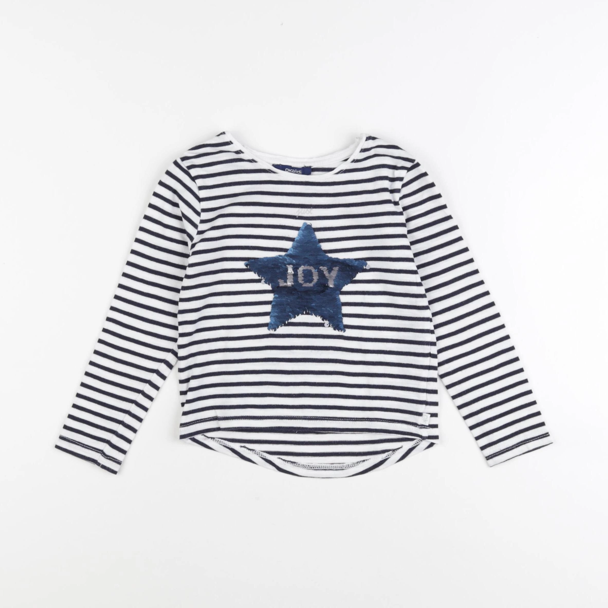 Okaidi - tee-shirt blanc, bleu - 3 ans