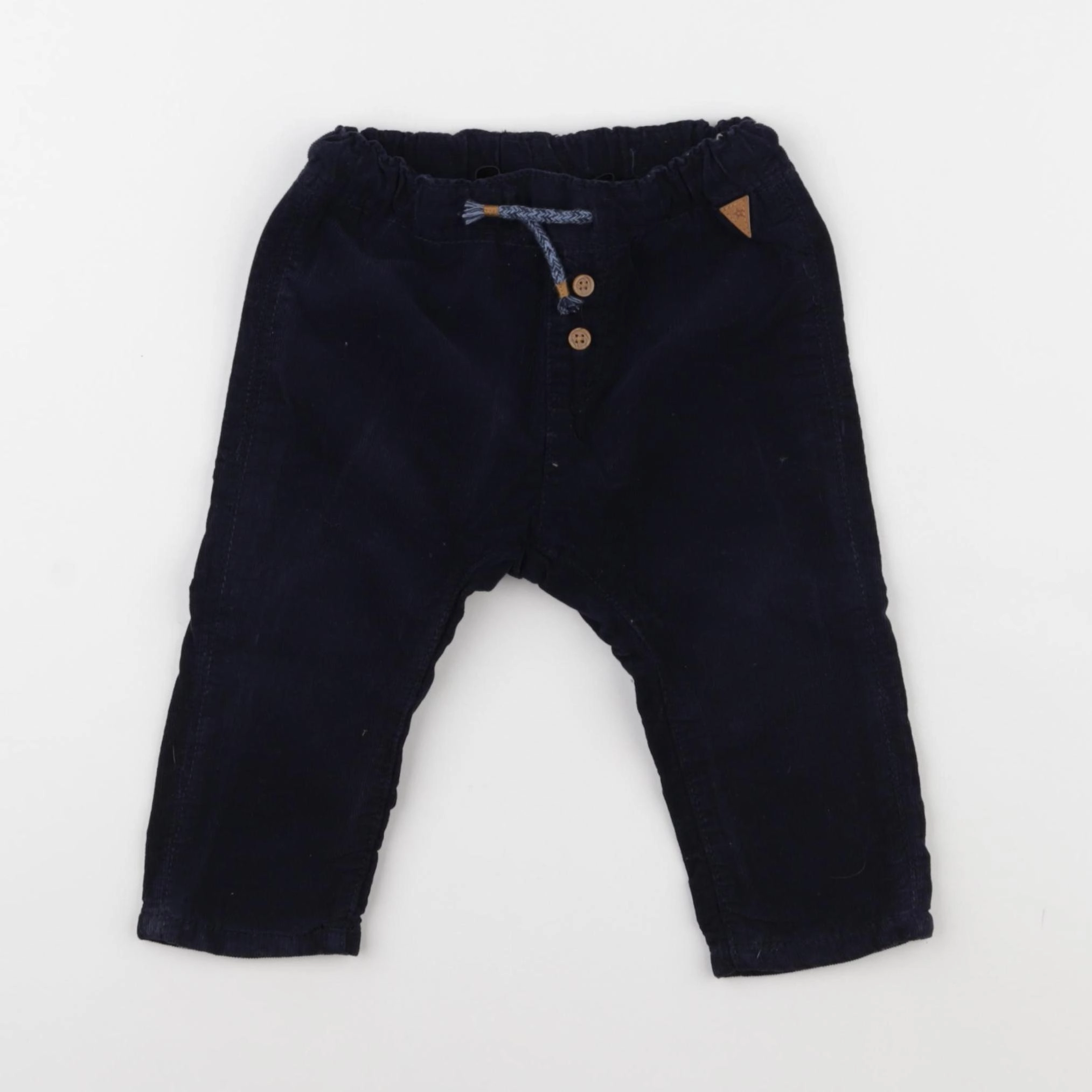 H&M - pantalon bleu - 6/9 mois