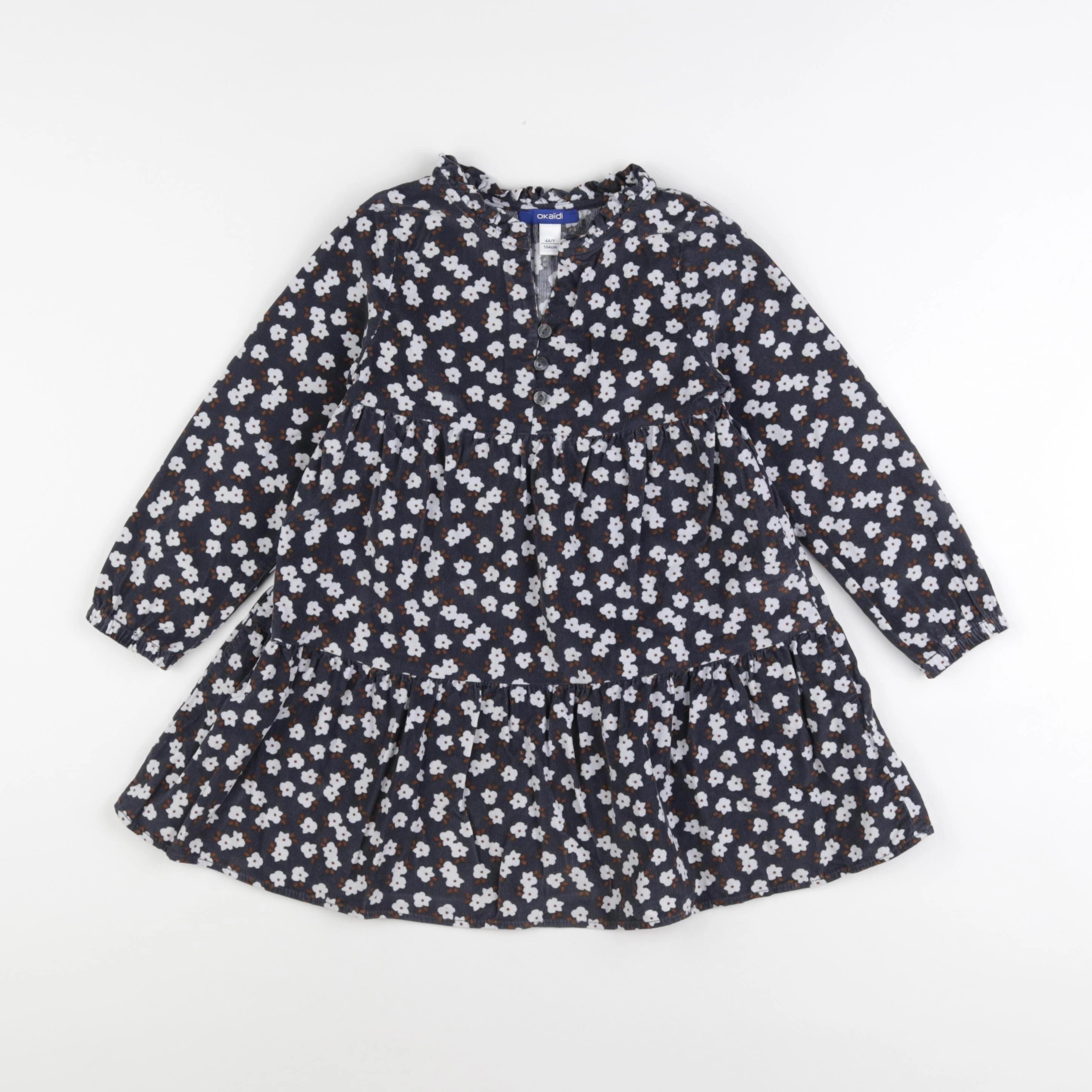 Okaidi - robe gris - 4 ans